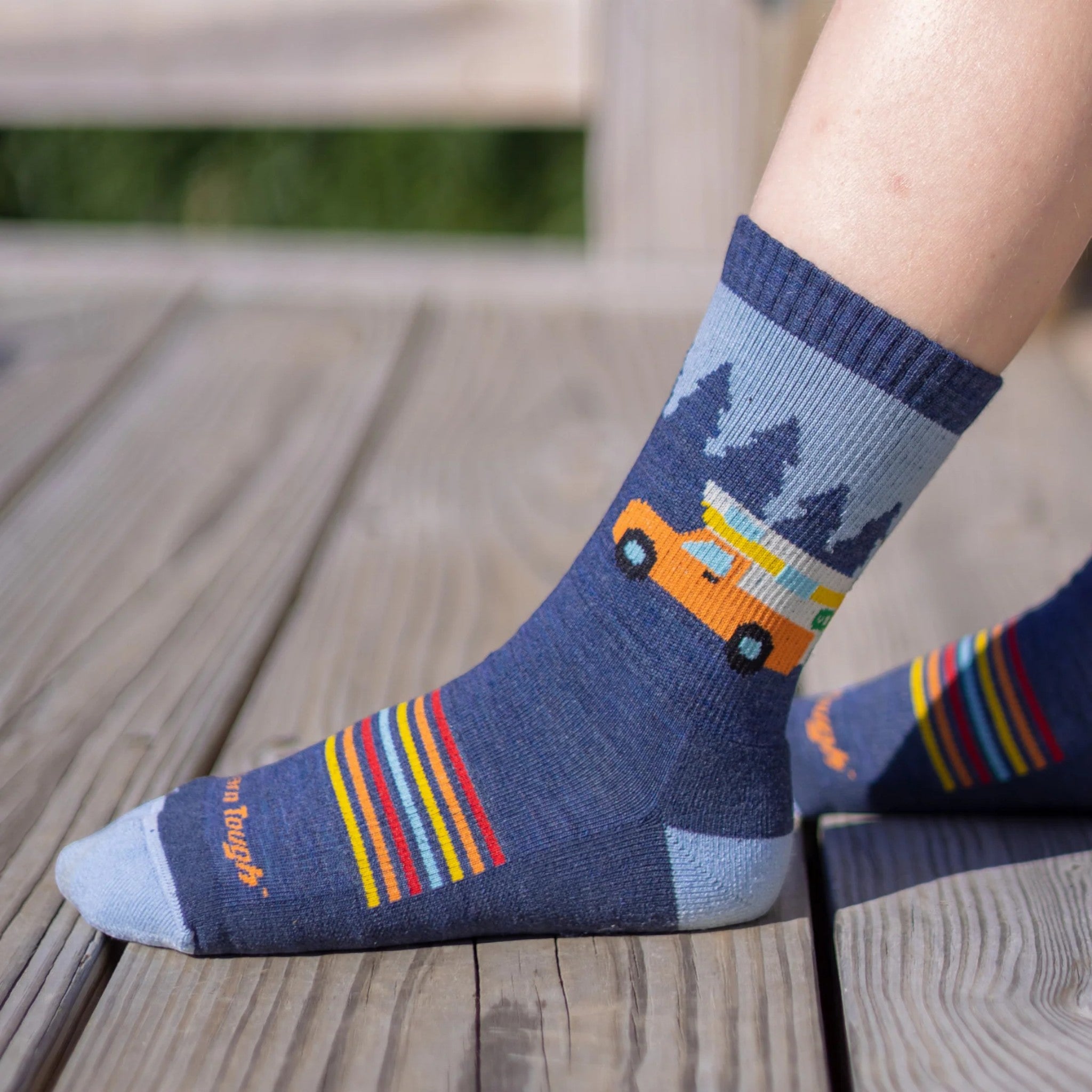 Darn Tough Kids' Van Wild Micro Crew Lightweight Hiking Socks - FERAL