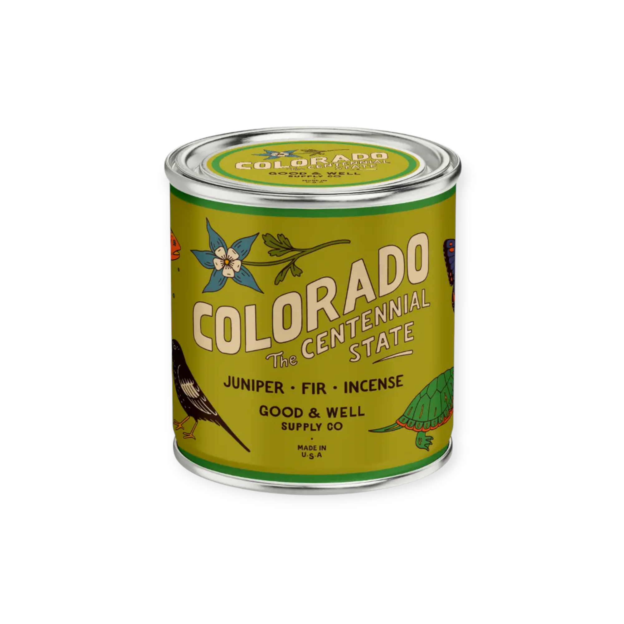 Good & Well Supply Co. Colorado State Soy Candle - 1/2 Pint - FERAL