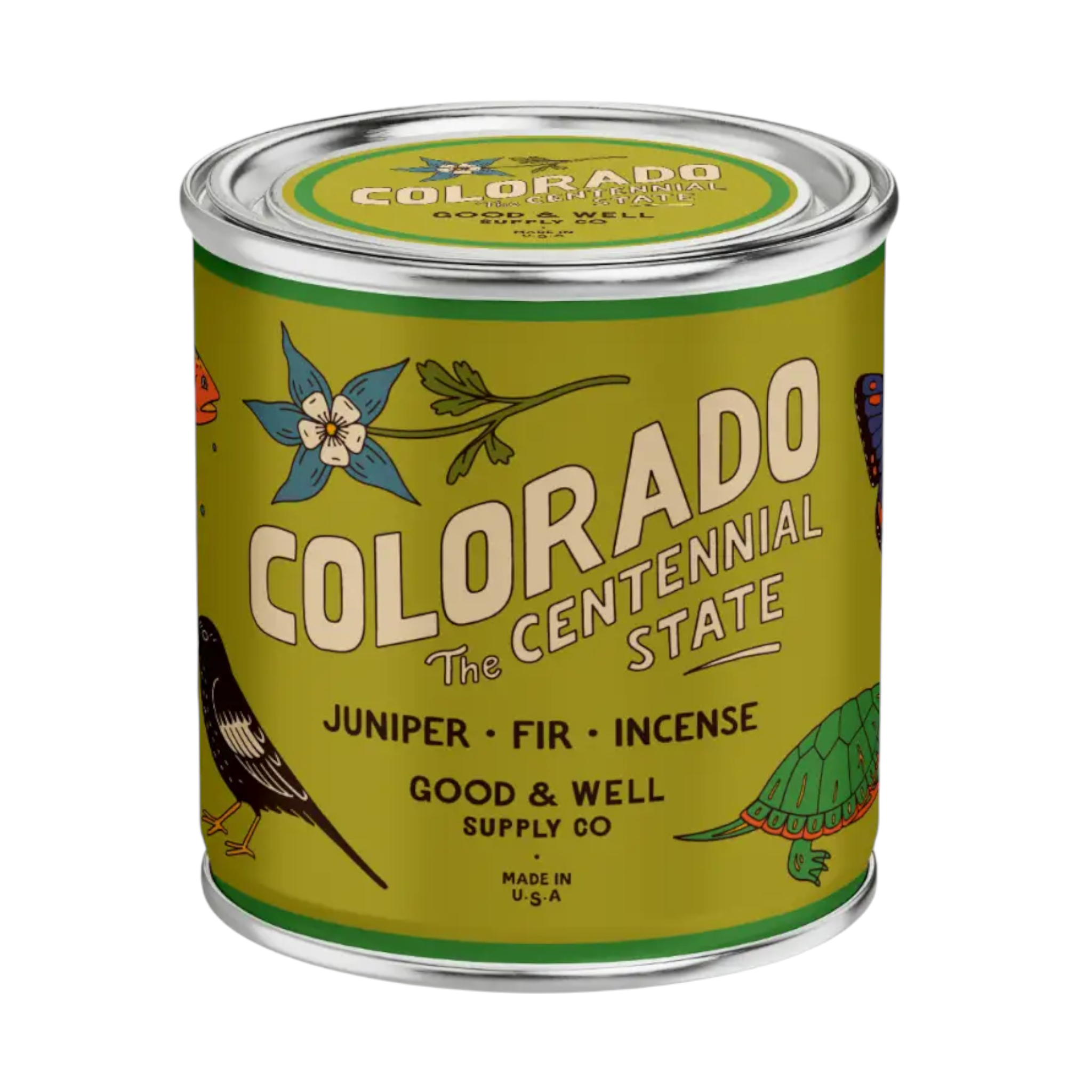 Good & Well Supply Co. Colorado State Soy Candle - 1/2 Pint - FERAL