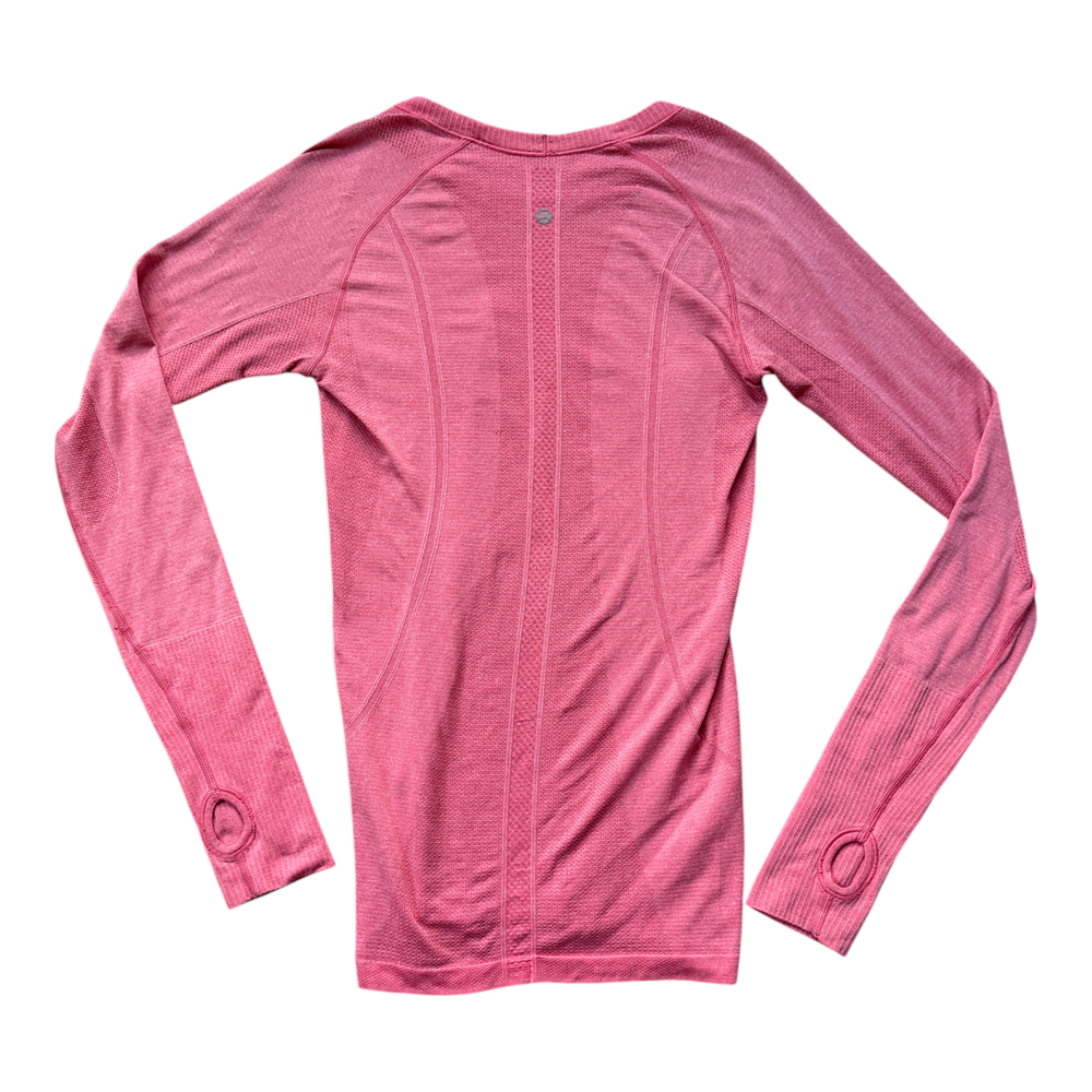 Lululemon Women's Long Sleeve Active Shirt Pink Size 8 USED - FERAL