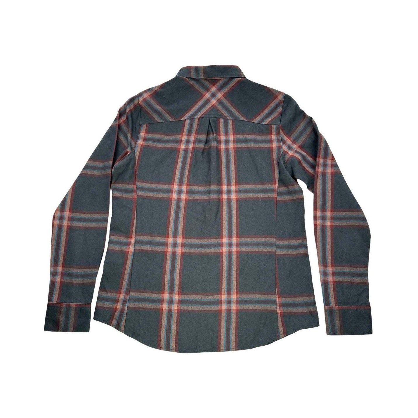 Flylow Women's Brigitte Tech Fleece Shirt Navy Plaid Medium USED - FERAL