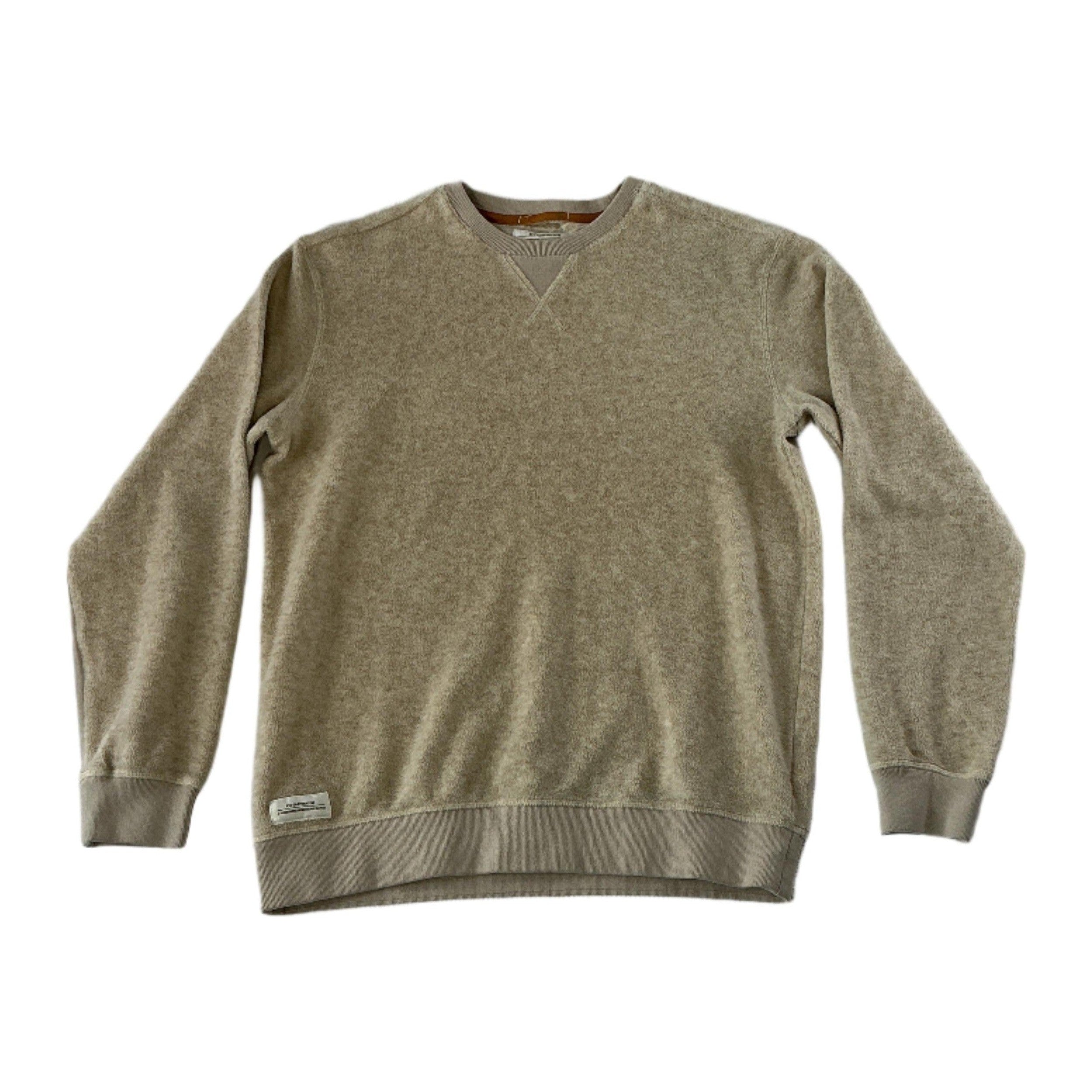 REI Men's Norseland Fleece Crew Sweatshirt Porcini Heather Medium USED - FERAL