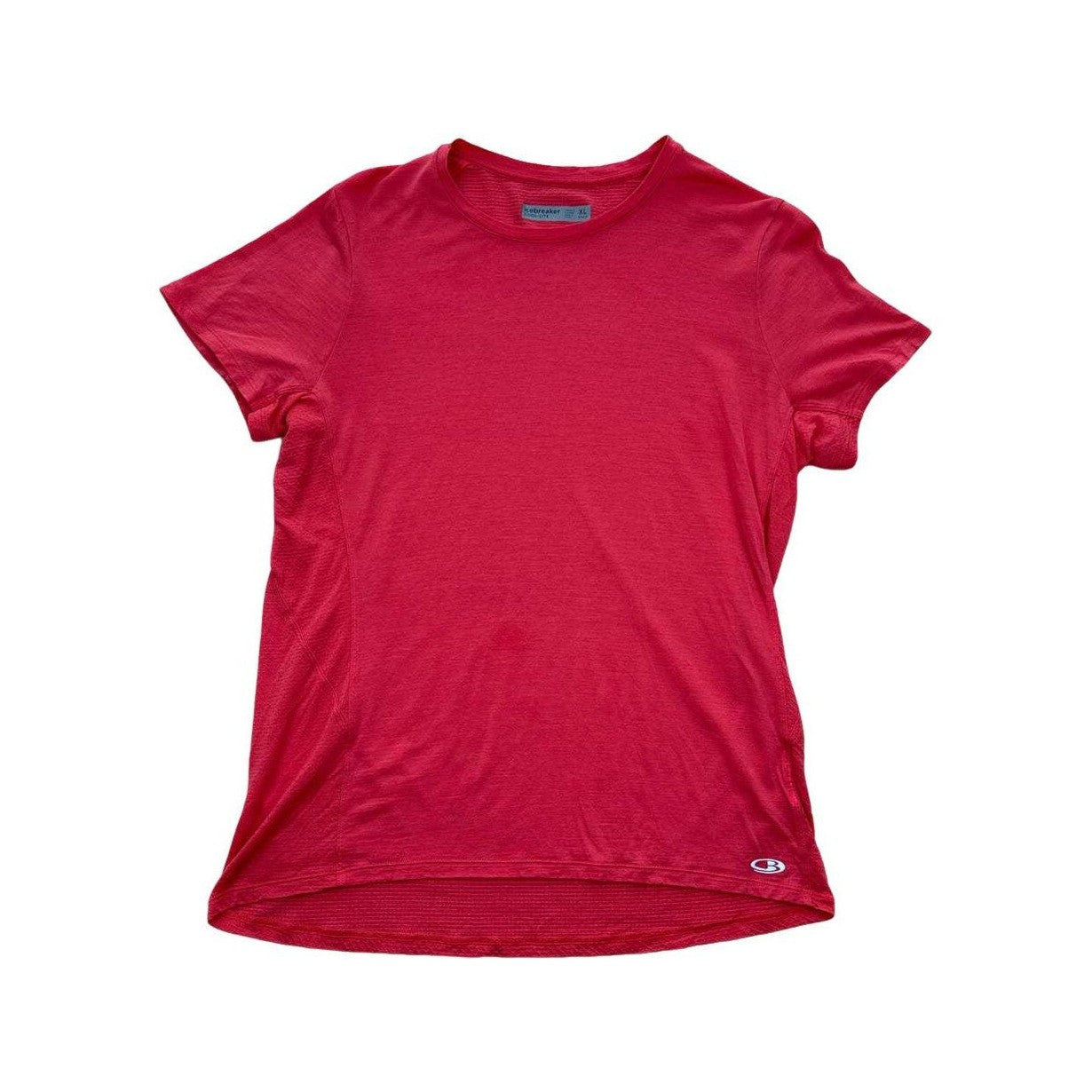 Icebreaker Women's Cool-Lite Tencel Merino Blend Short Sleeve Shirt Coral XL Used - FERAL