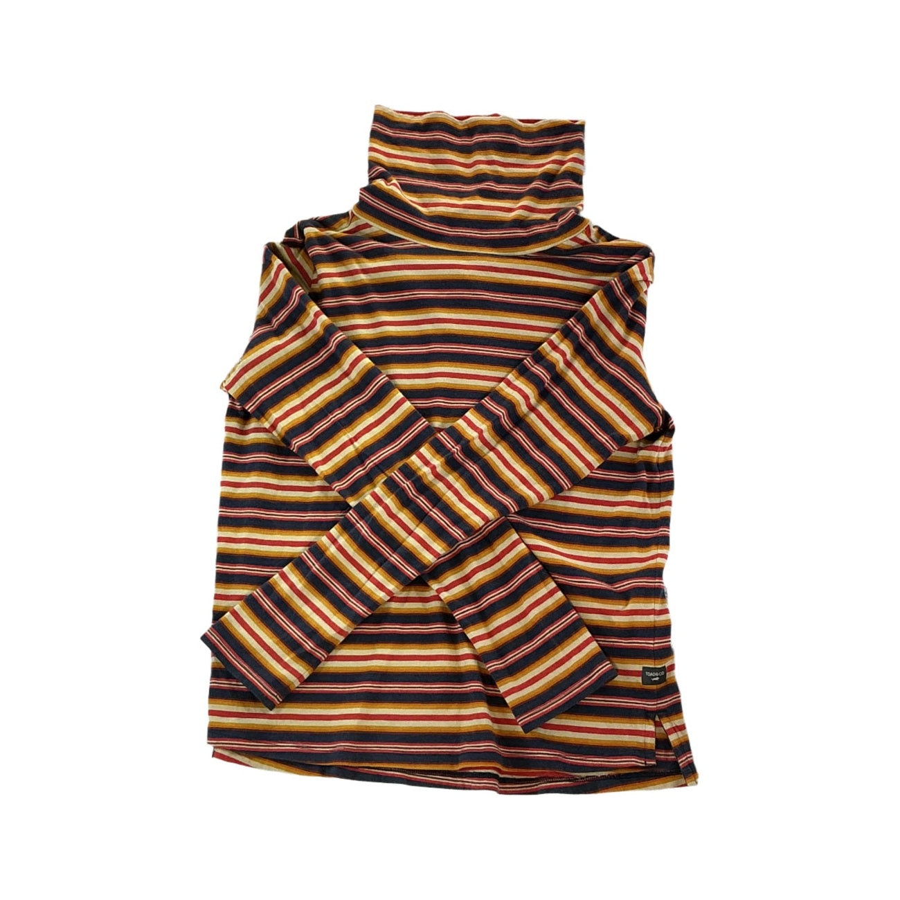 Toad&Co Women's Reverb Turtleneck Top Striped Medium USED - FERAL
