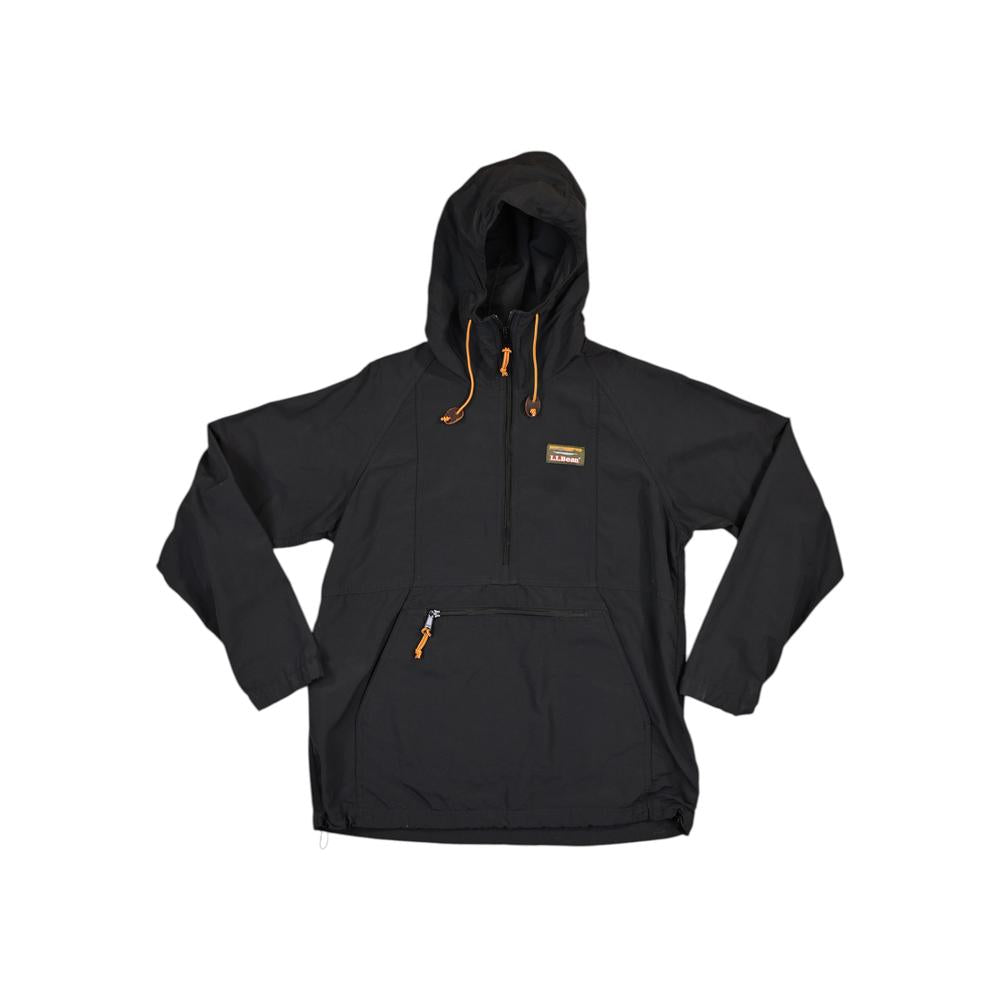 Ll Bean Men's Mountain Classic Anorak Windbreaker Jacket Black S Used - FERAL