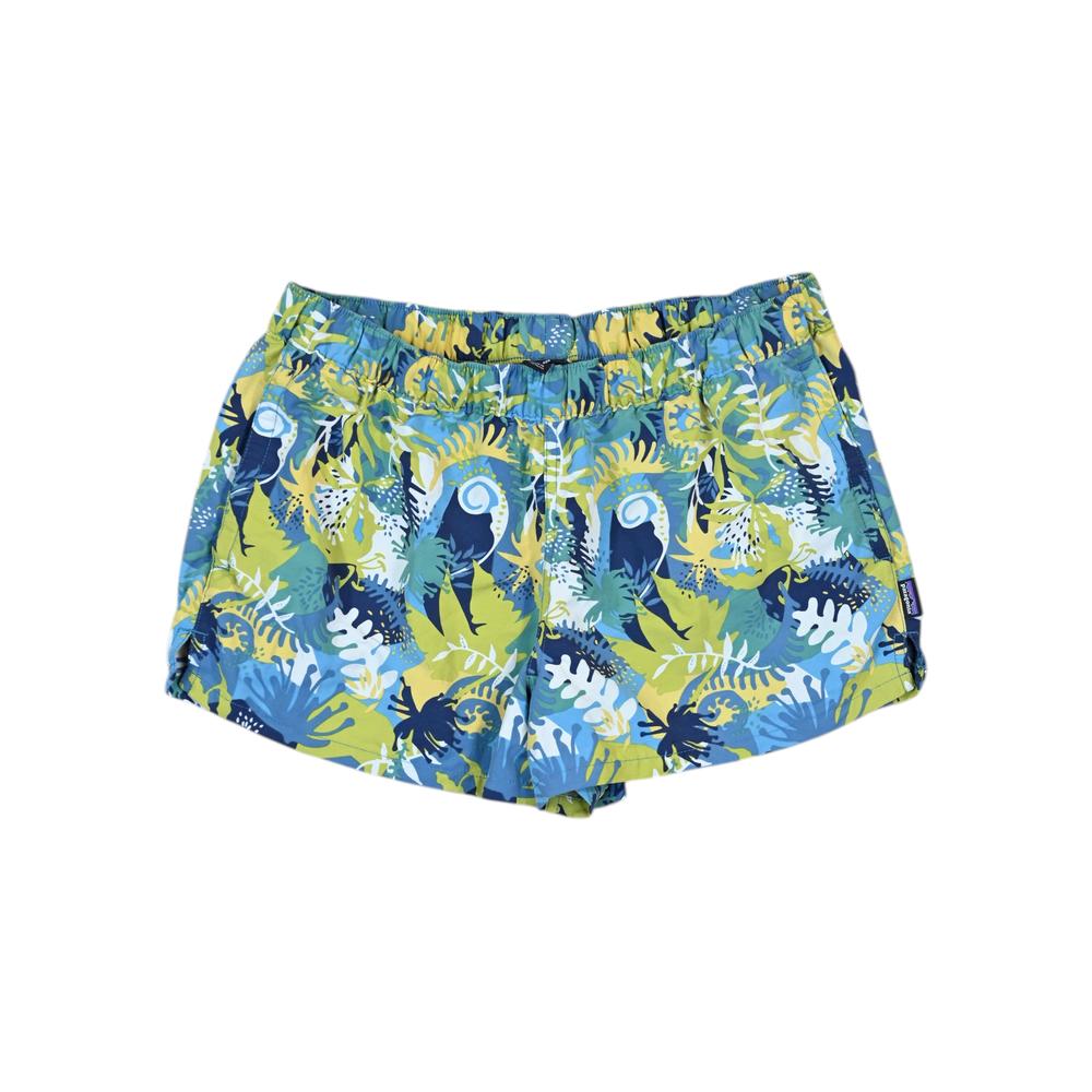 Patagonia Women's Barely Baggies Shorts Green/Blue M Used - FERAL