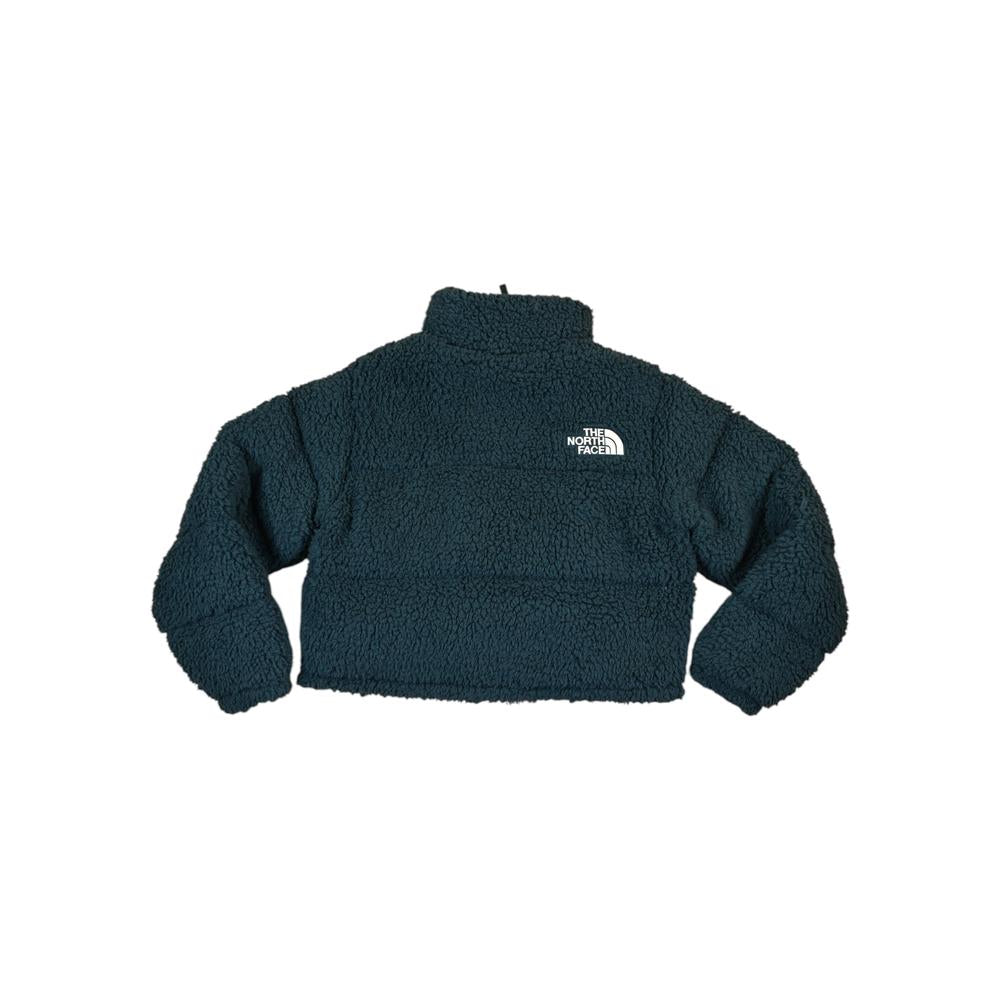 North Face Women's RARE High Pile Nuptse Fleece Jacket Green M Used - FERAL