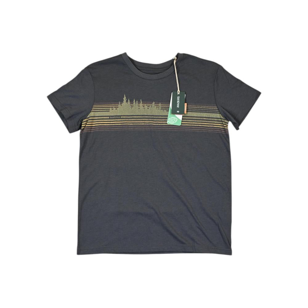 Tentree Women's dRetro Treeline T-Shirt Graphite/Light Moss M Used - FERAL