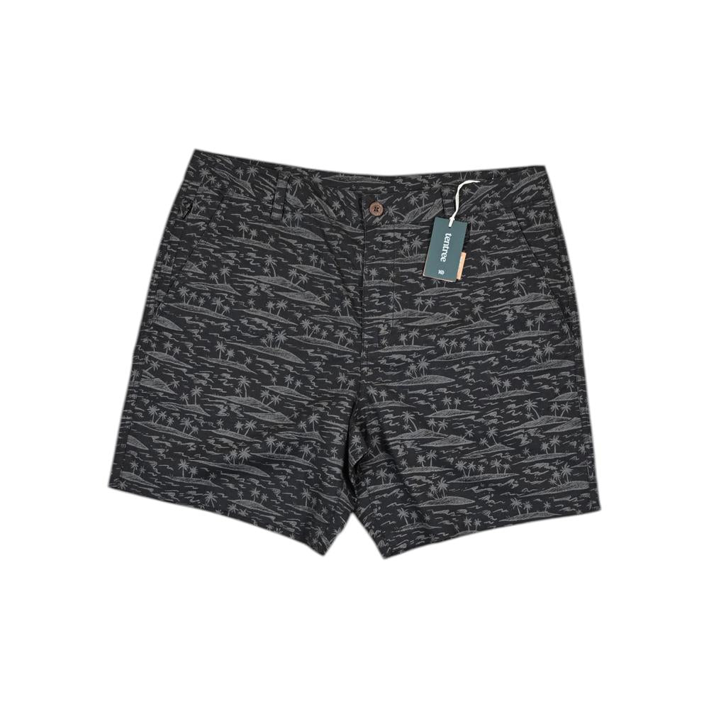 Tentree Men's Hemp Latitude 7" Short Meteorite Black/Palm Shorts Grey M Used - FERAL