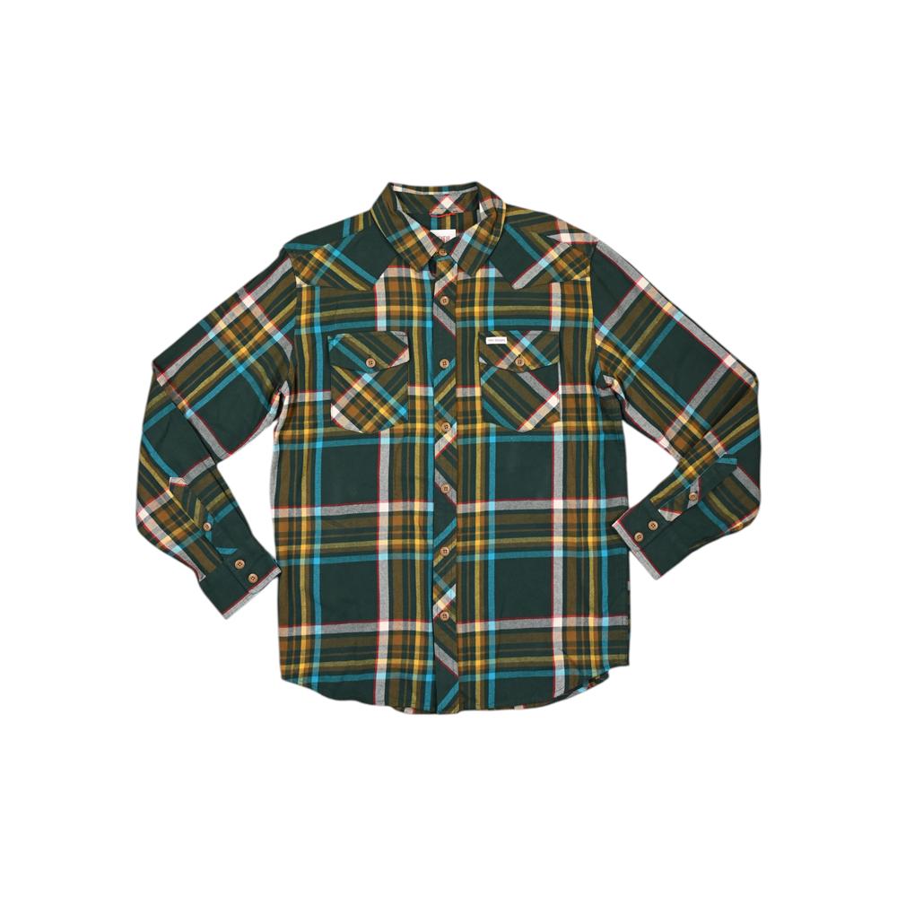 Topo Designs Men's Mountain Shirt Forest Multi Long Sleeve Shirt M Sample - FERAL