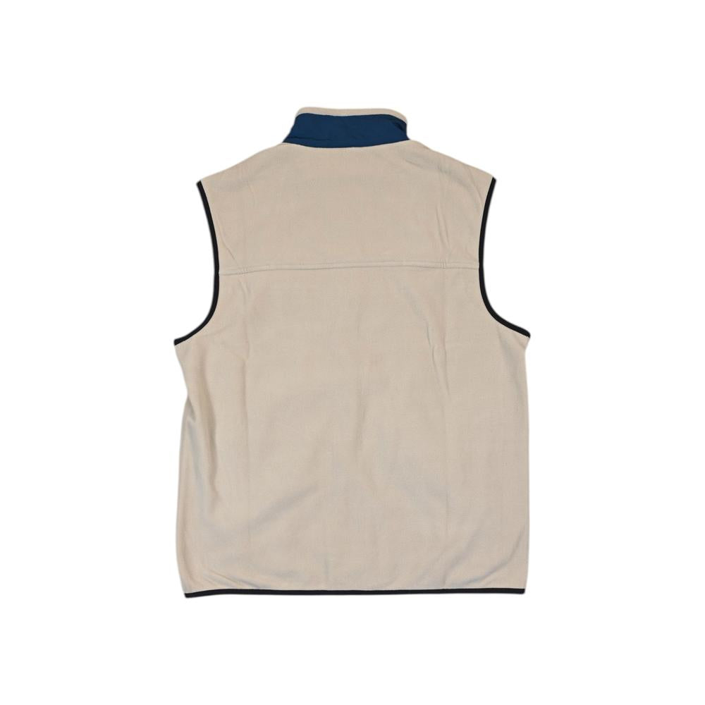 Topo Designs Men's Vista Lightweight Fleece Oatmeal/Pond Blue Vest M Sample - FERAL