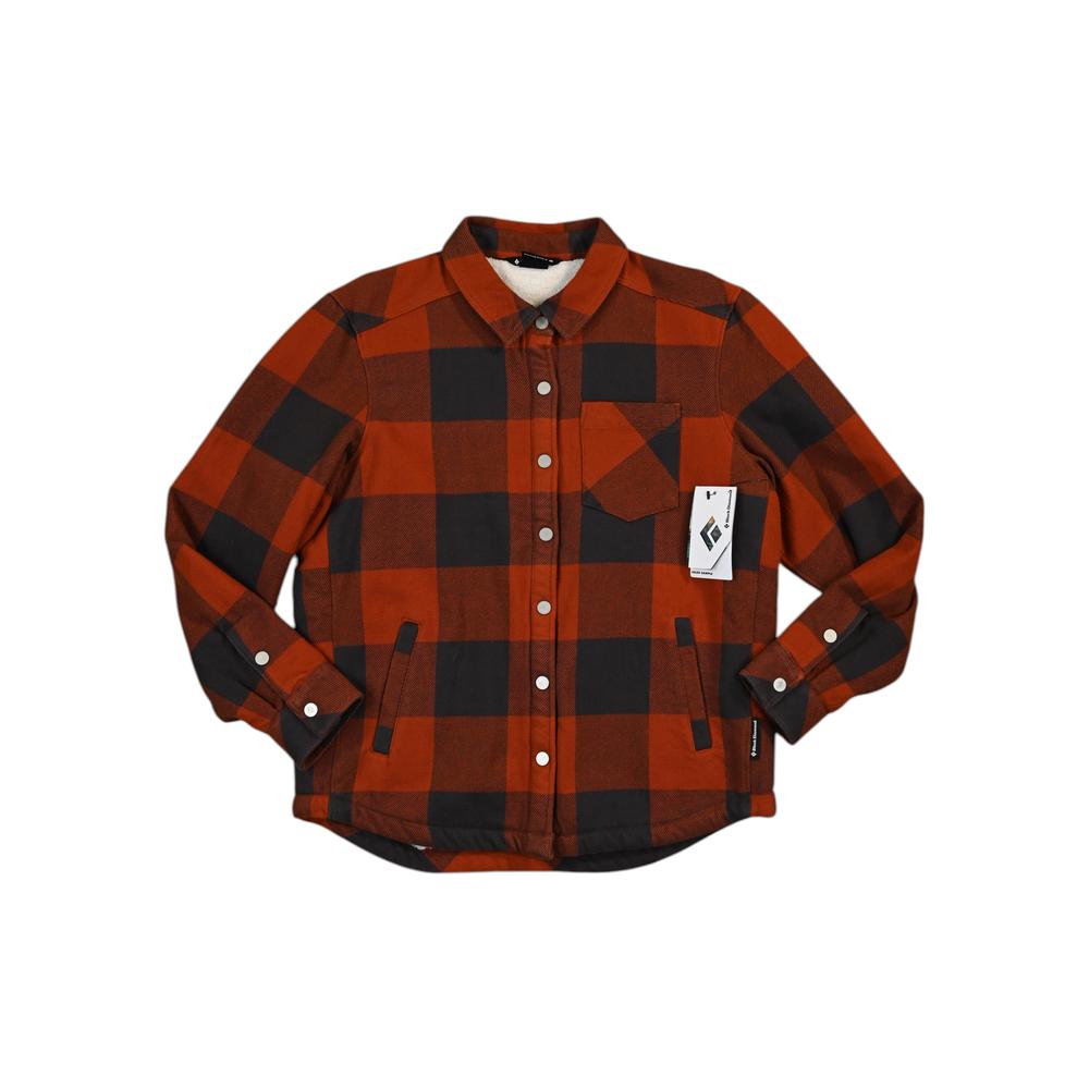 Black Diamond Women's Project Lined Flannel Carbon/Burnt Sienna S Sample - FERAL