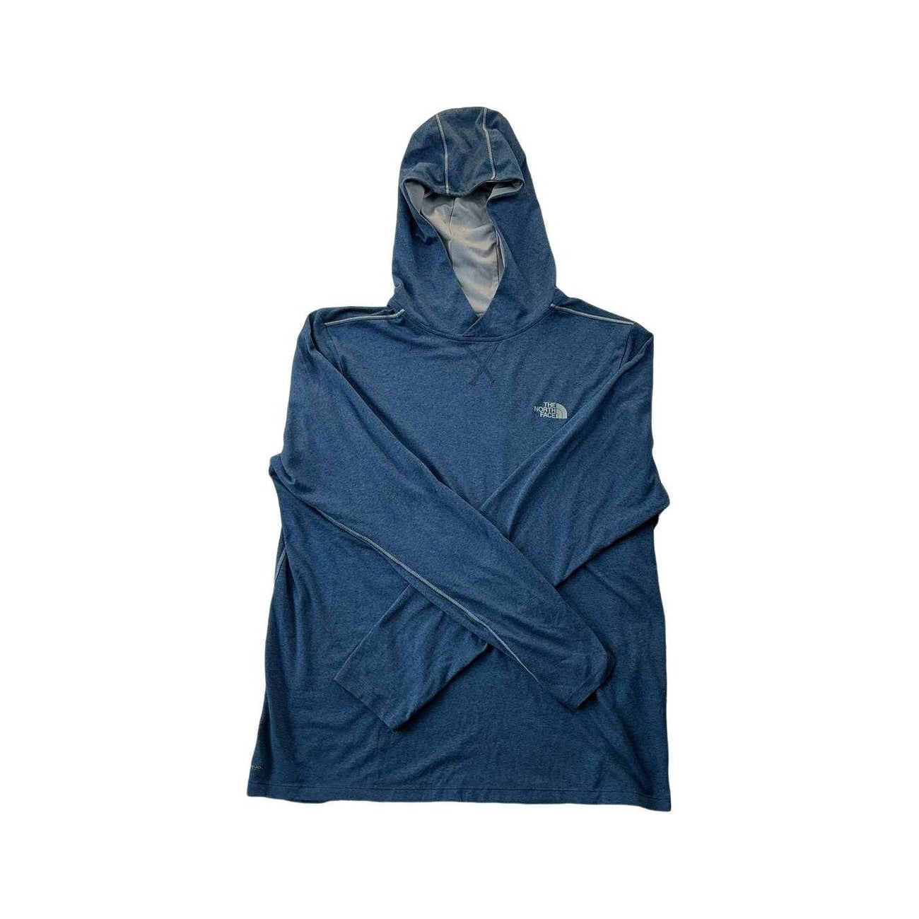 The North Face Men's Active Flashdry-XD Long Sleeve Hooded Shirt Blue Large USED - FERAL