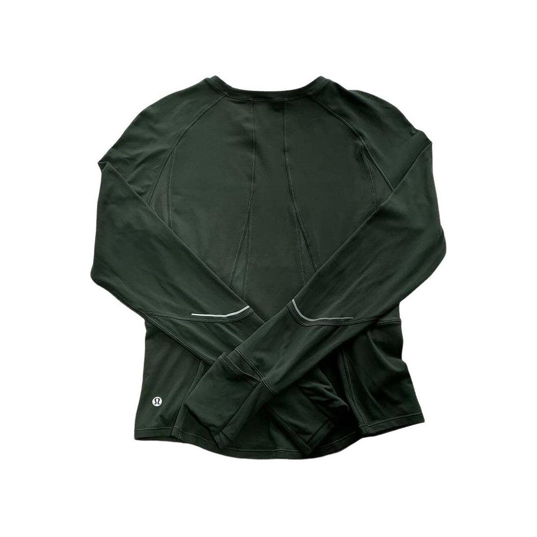Lululemon Women's Rulu Reflective Running Long Sleeve Shirt Green Size 8 USED - FERAL