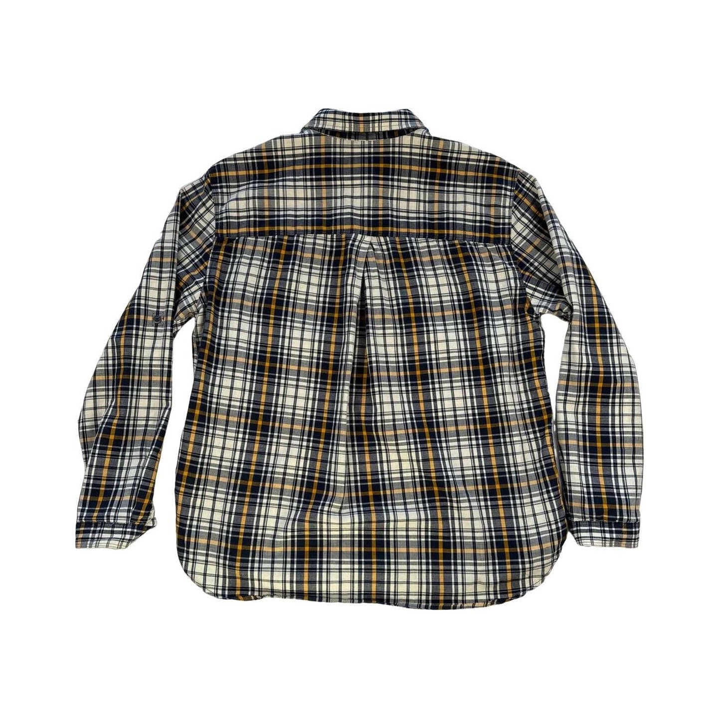 The North Face Women's Long Sleeve Button Up Shirt White/Navy Medium USED - FERAL