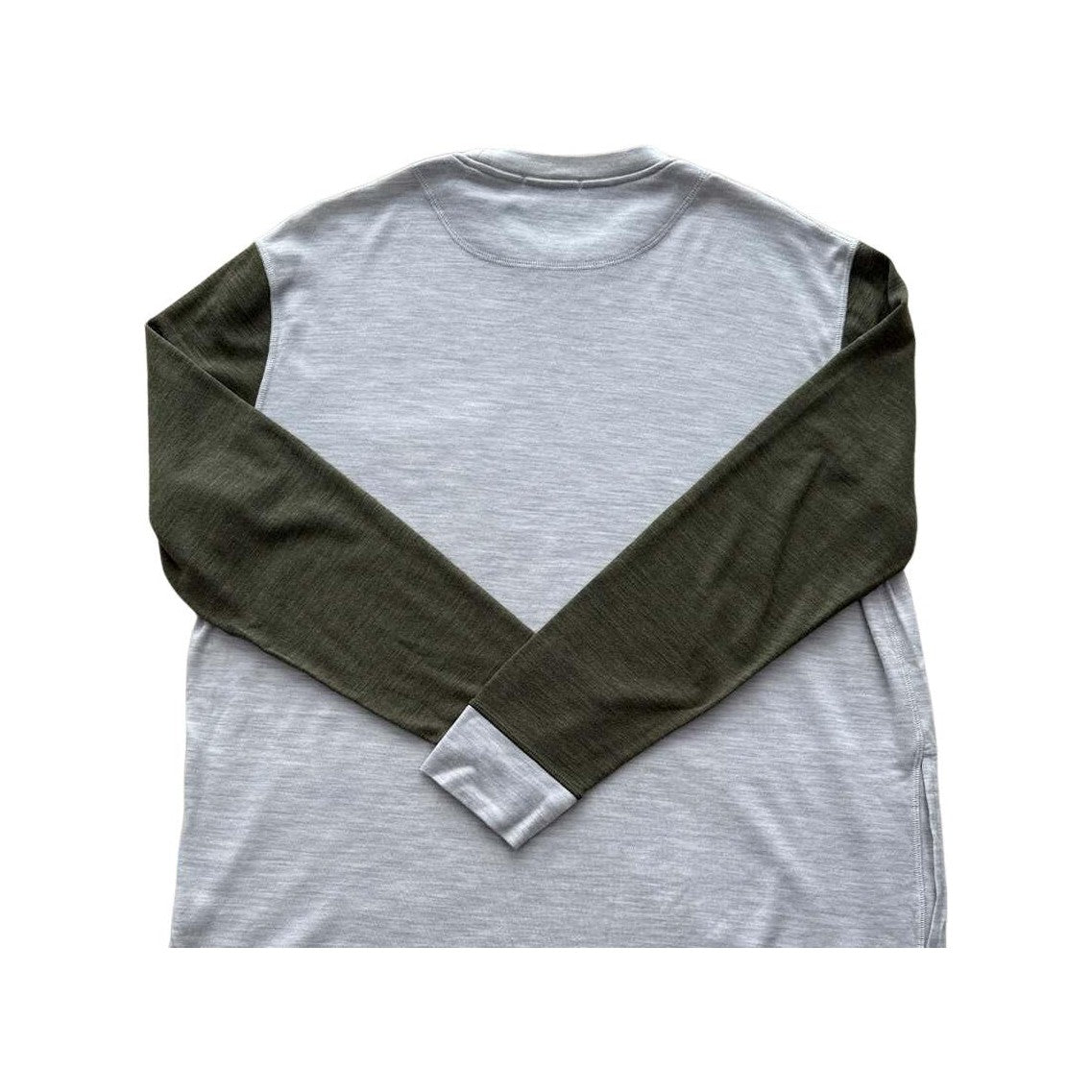 Smartwool Men's 100% Merino Long Sleeve Crew Grey/Green Large USED - FERAL