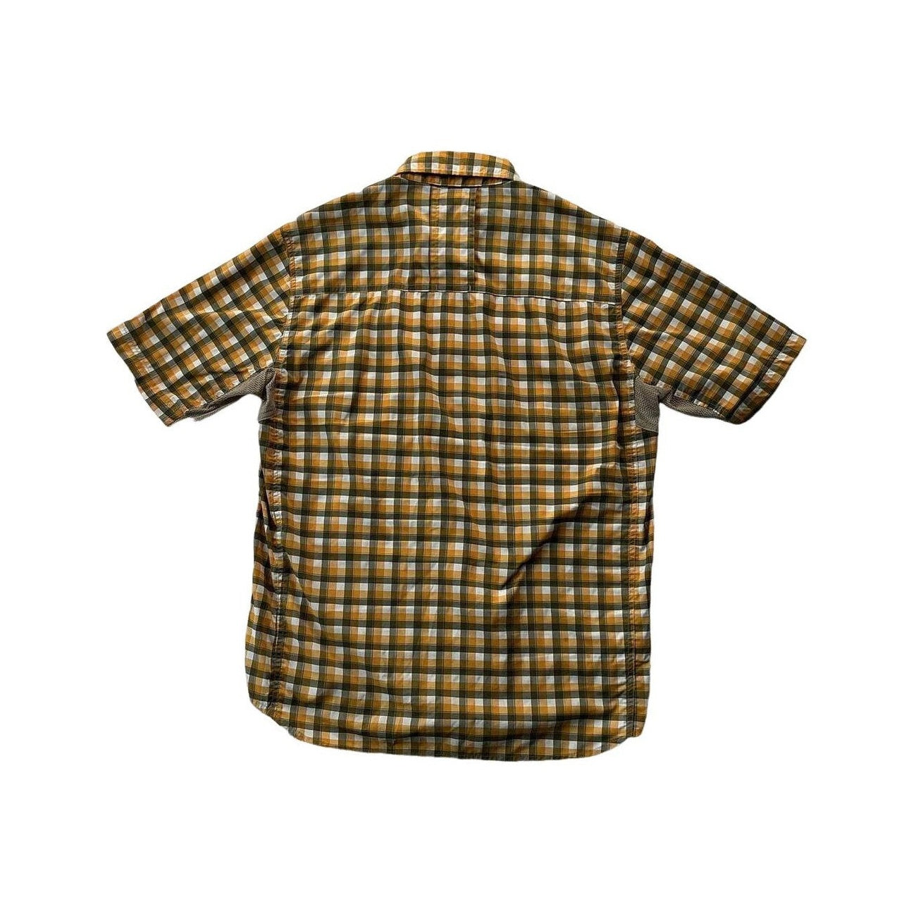 REI Men's Short Sleeve Vented Hiking Shirt Small Yellow USED - FERAL
