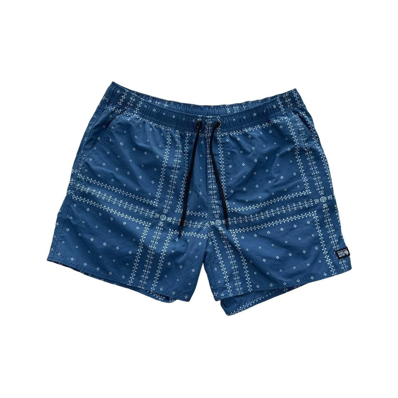 Mountain Hardwear Men's Stryder 7" Shorts Blue Print Large Used - FERAL
