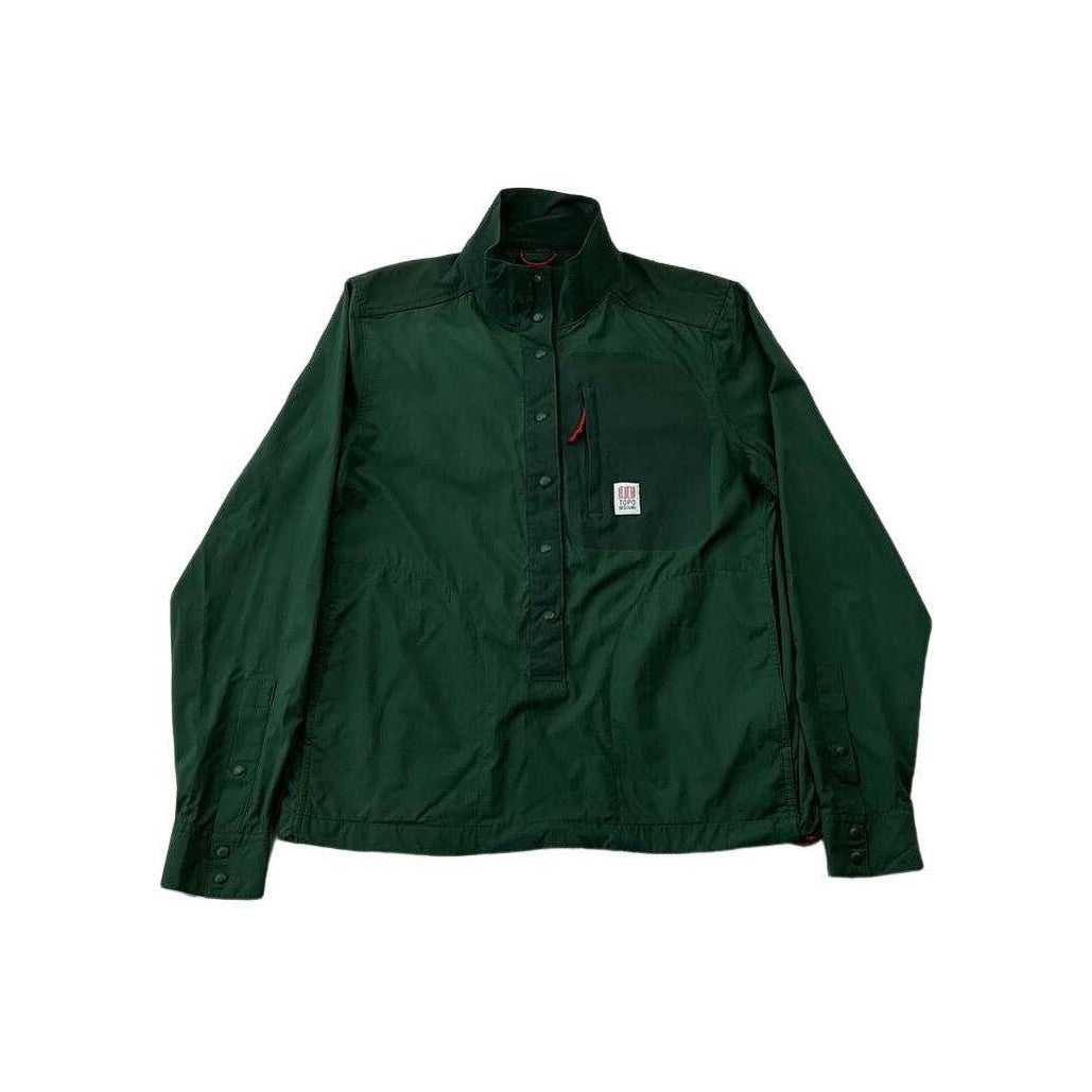 Topo Designs Women's Tech Popover Shirt Green Small USED - FERAL