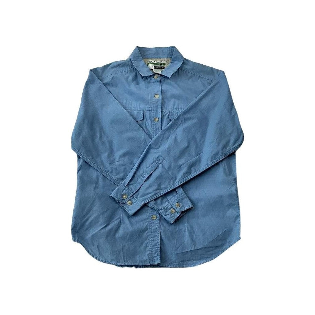 ExOfficio Women's Buzz Off Insect Shield LS Shirt Blue Medium USED - FERAL