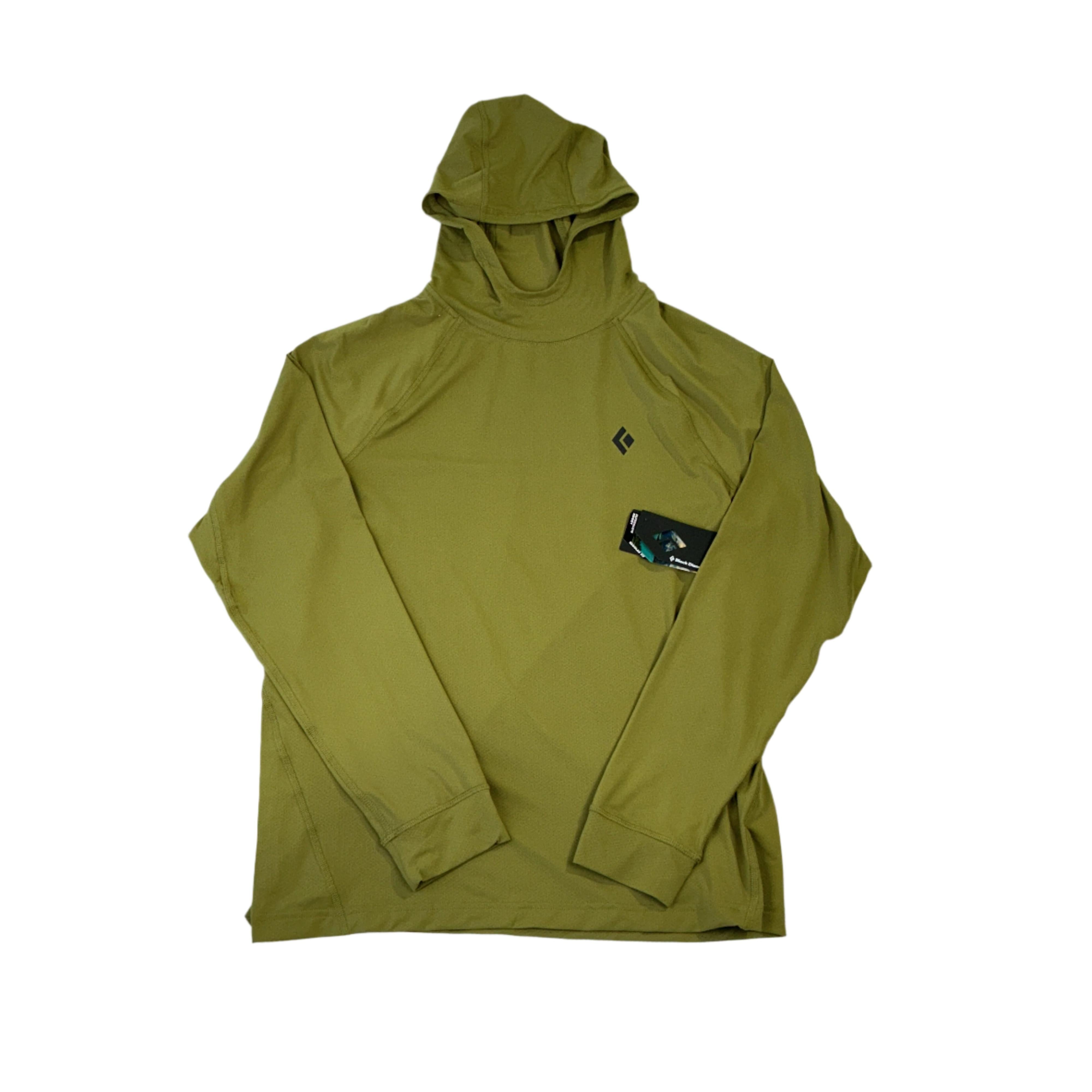 Black Diamond Men's Alpenglow Hoody Shirt Camp Green Large USED