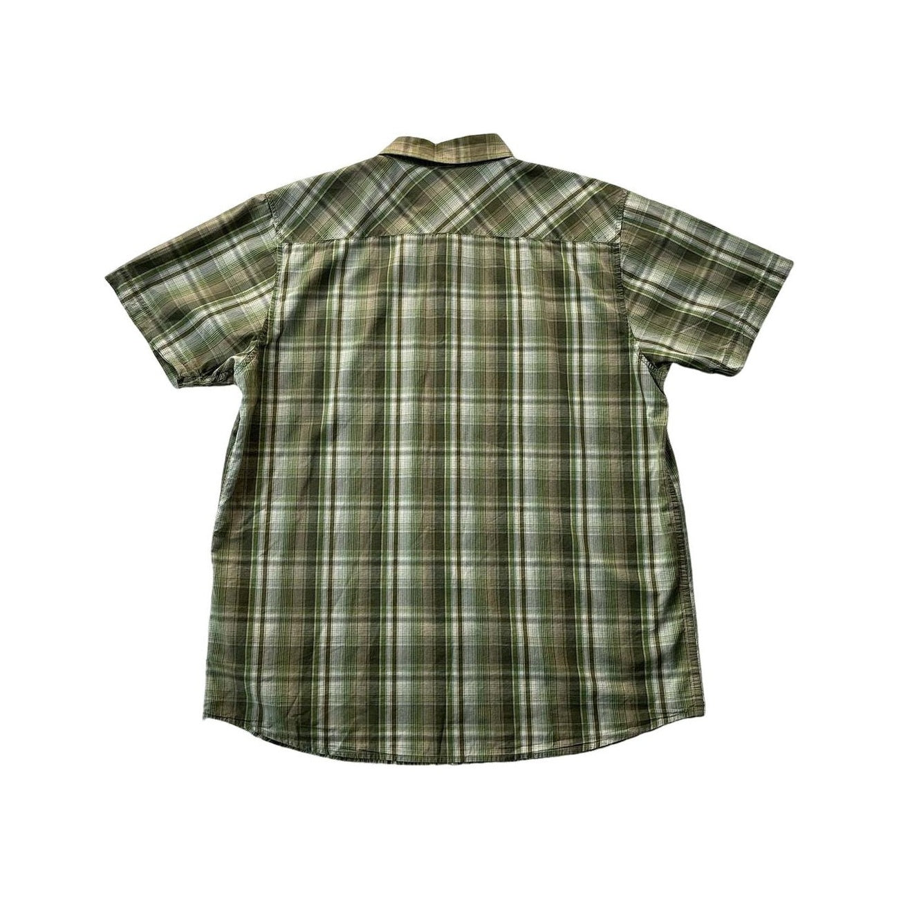 The North Face Men's Pearl Snap Hiking Shirt Green XXL USED - FERAL