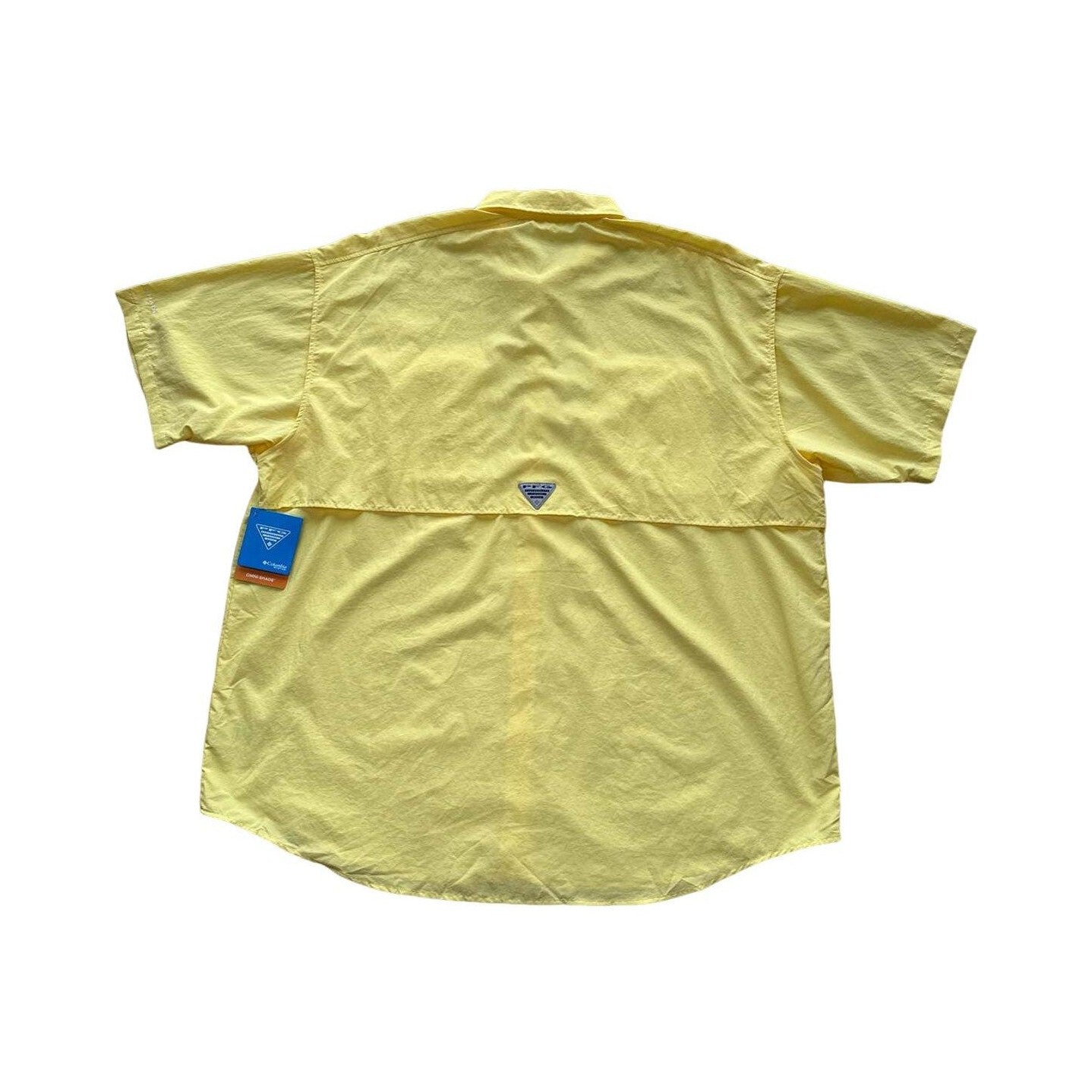 Columbia Men's BFG Bahama Short Sleeve Shirt Yellow XXL USED - FERAL