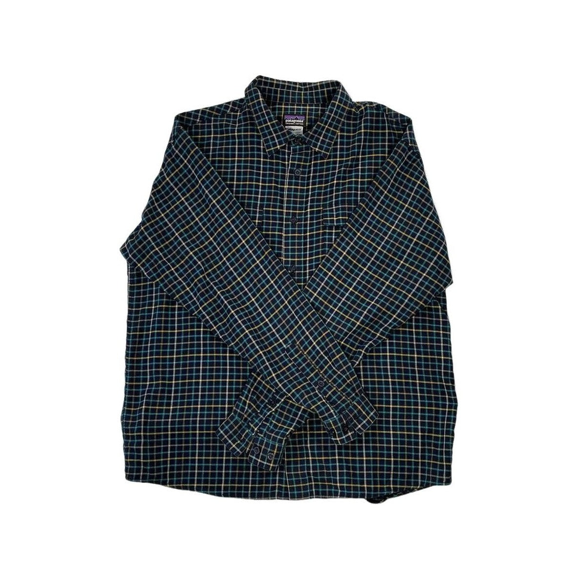 Patagonia Men's Organic Pima Cotton Button Down Shirt Blue Large USED - FERAL