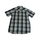 Mountain Hardwear Men's Button Down Short Sleeve Shirt Blue/Grey Medium USED - FERAL