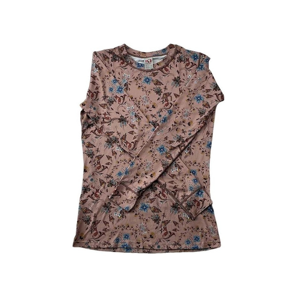 Kari Traa Women's Fryd Base Layer Top Floral Pink Medium USED - FERAL