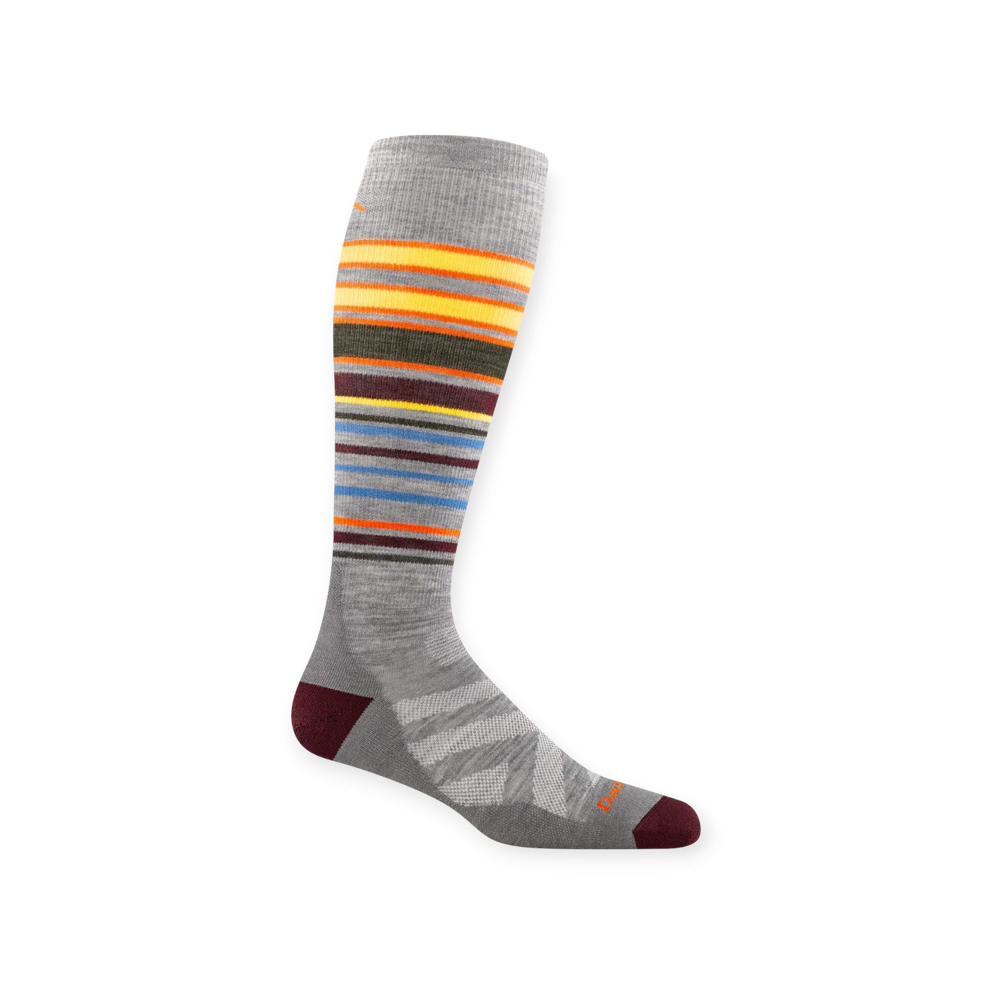 Darn Tough Men's Snowpack Over-the-Calf Midweight With Cushion Ski Socks - FERAL