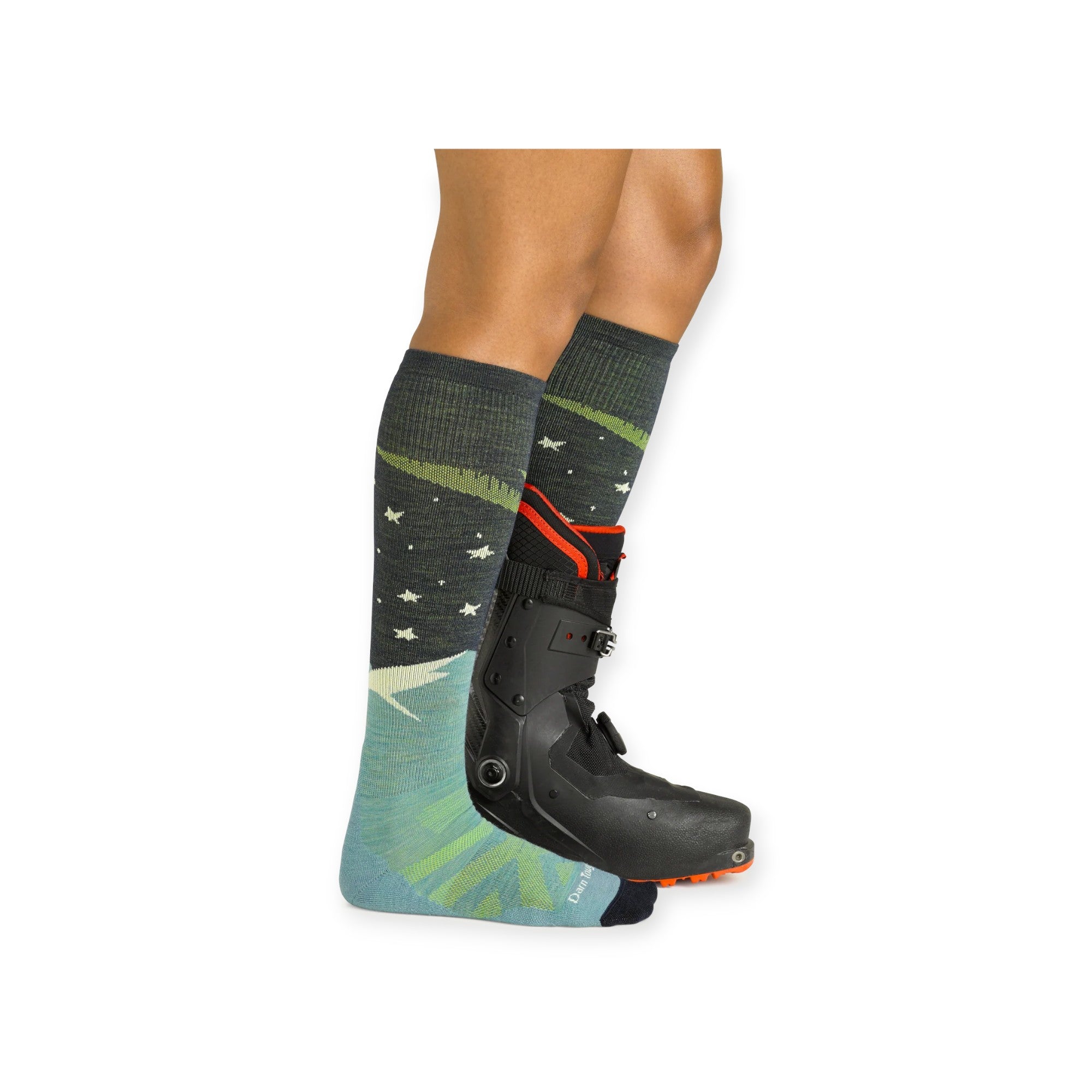 Darn Tough Women's Aurora Over-the-Calf Lightweight Ski Socks - FERAL