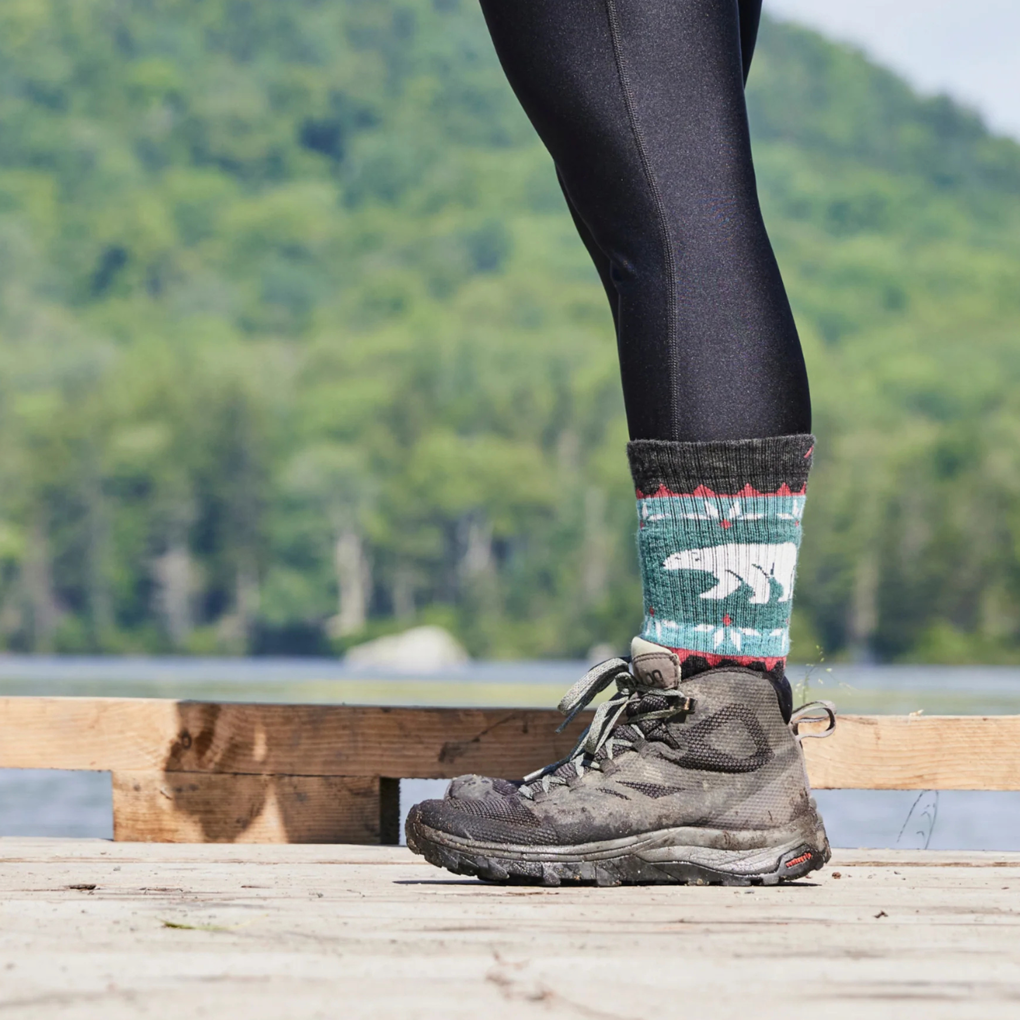 Darn Tough Women's Vanna Grizzle Boot Midweight with Cushion Socks - FERAL