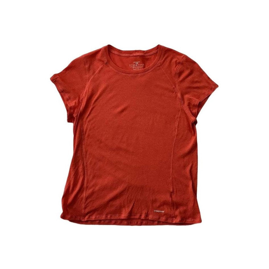 Patagonia Women's Capilene Cool Wool-Blend Shirt Medium Coral USED - FERAL