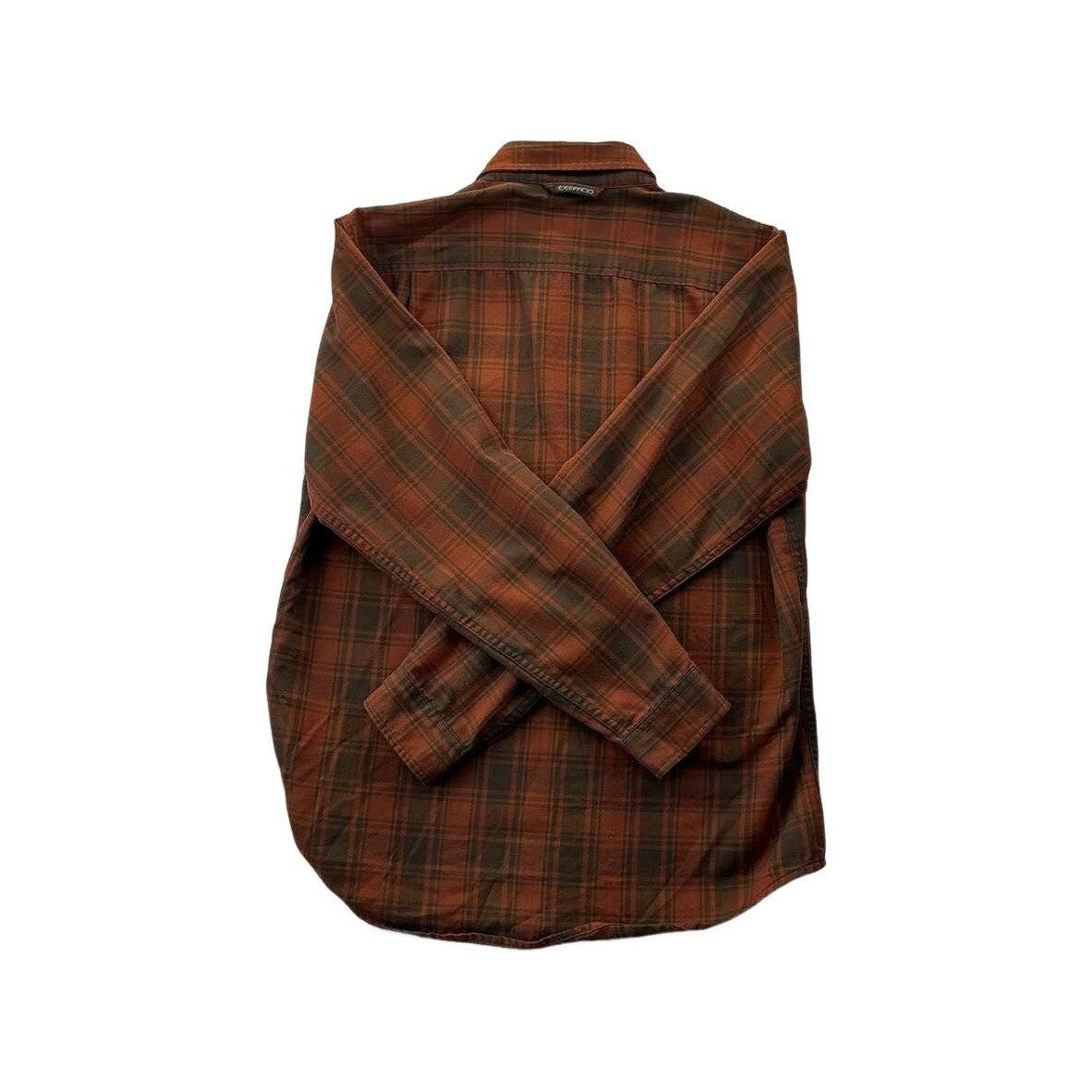 Exofficio Men's Lightweight Flannel Travel Shirt Orange Medium USED - FERAL