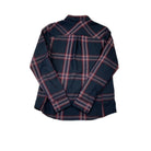 Flylow Women's Brigitte Tech Fleece Shirt Navy Plaid Medium USED