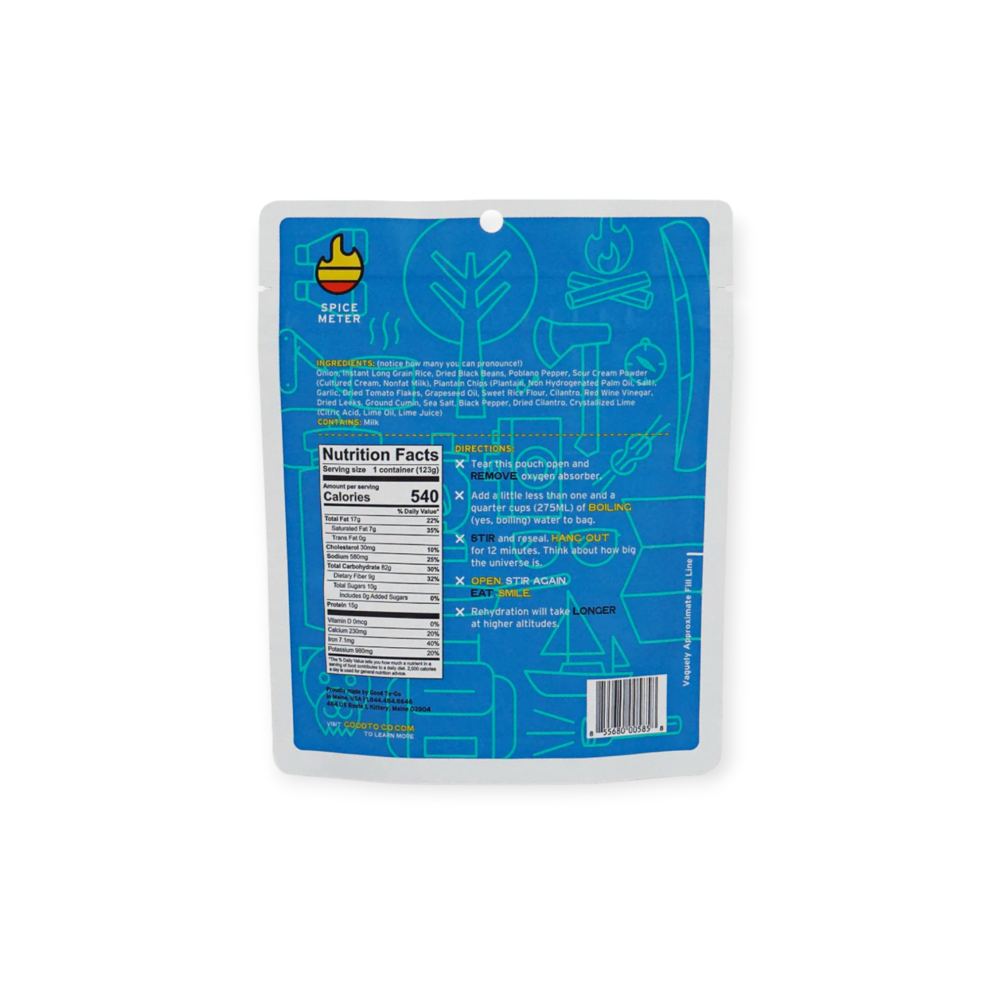 Good To-Go Cuban Rice Bowl Dehydrated Backpacking Meal - FERAL