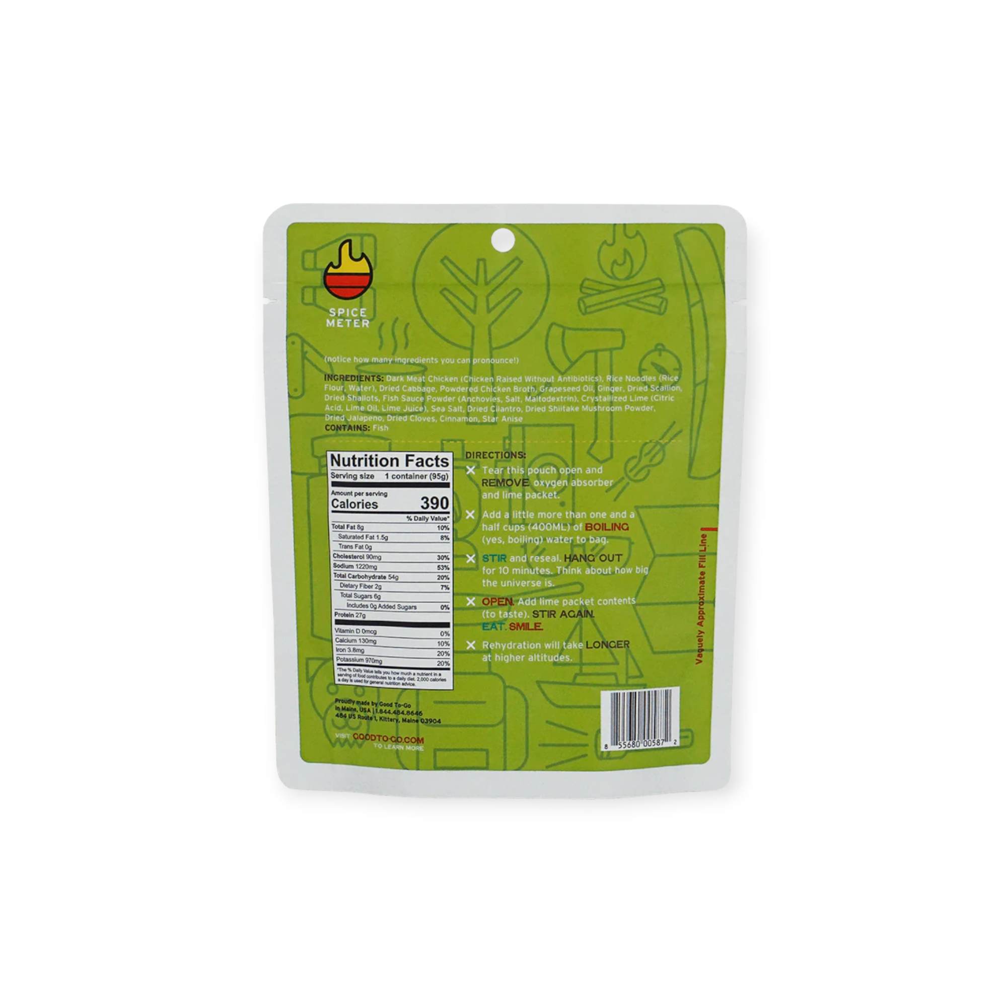 Good To-Go Chicken Pho Dehydrated Backpacking Meal - FERAL
