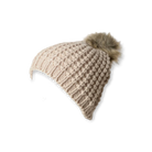 Leto Accessories Textured Knit Pom Pom Beanie - FERAL