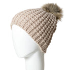 Leto Accessories Textured Beanie With Pom Pom - FERAL