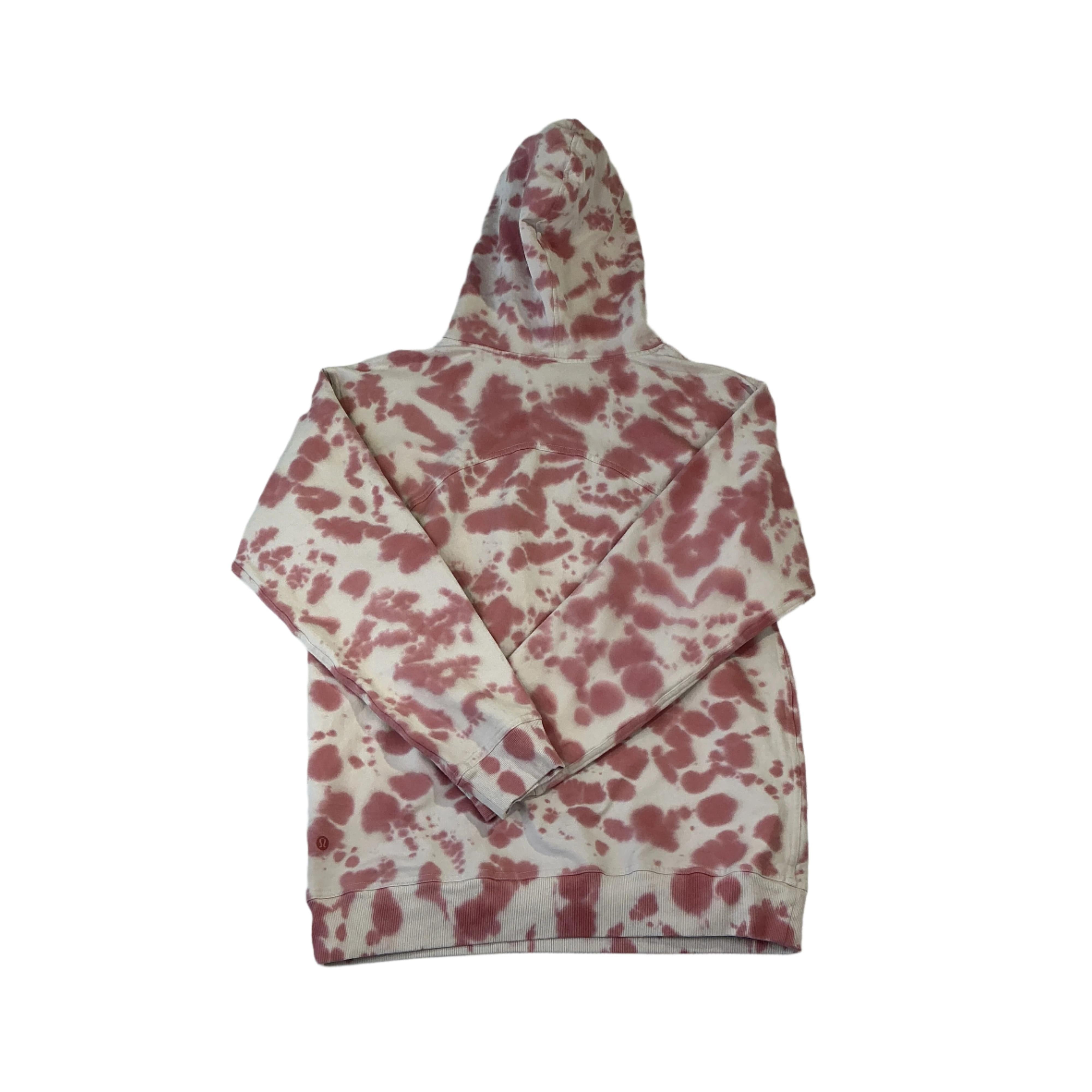 Lululemon Women's All Yours Hoody Tie-Dye Pink/White Large USED