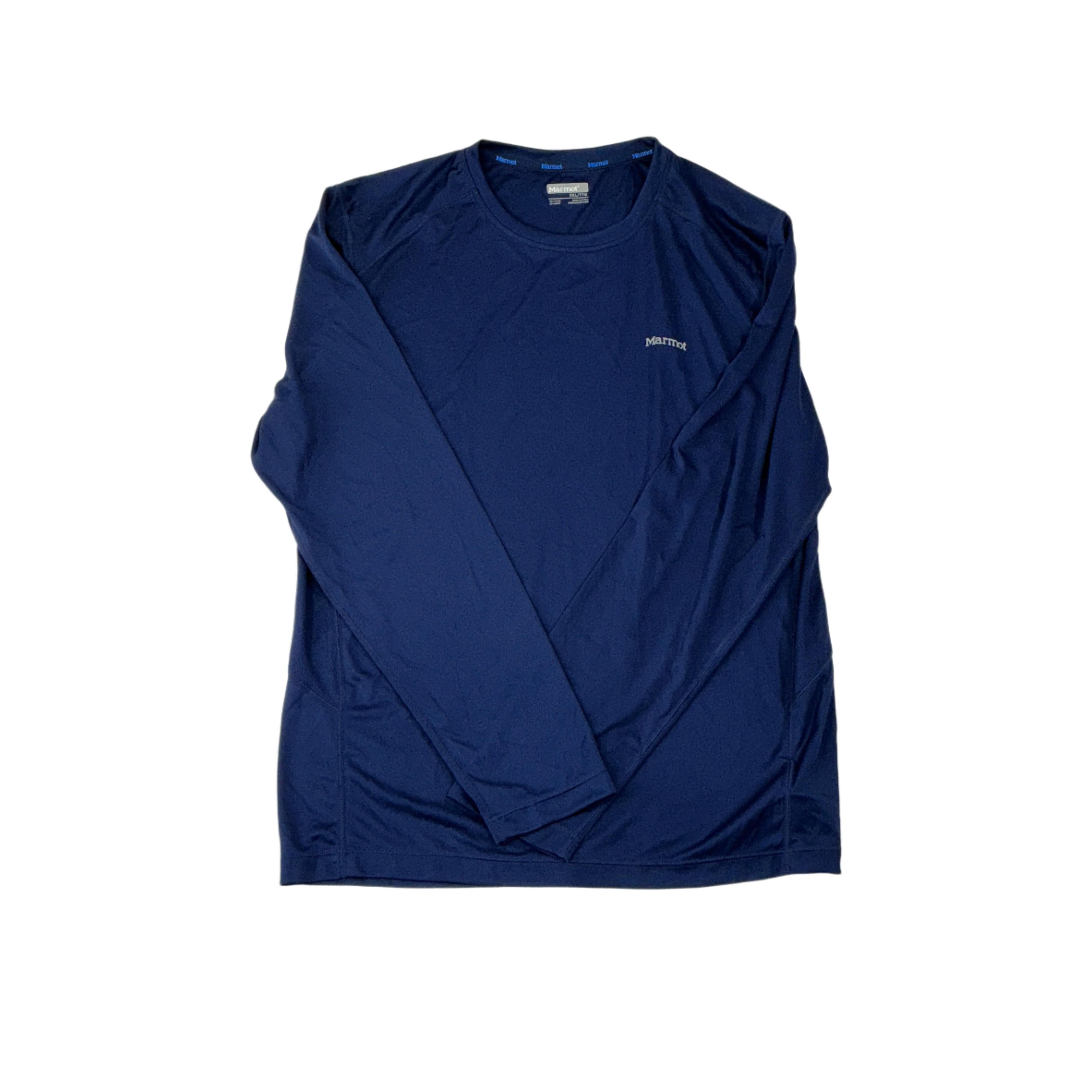 Marmot Men's Synthetic Active Long-Sleeve Shirt Navy XXL USED