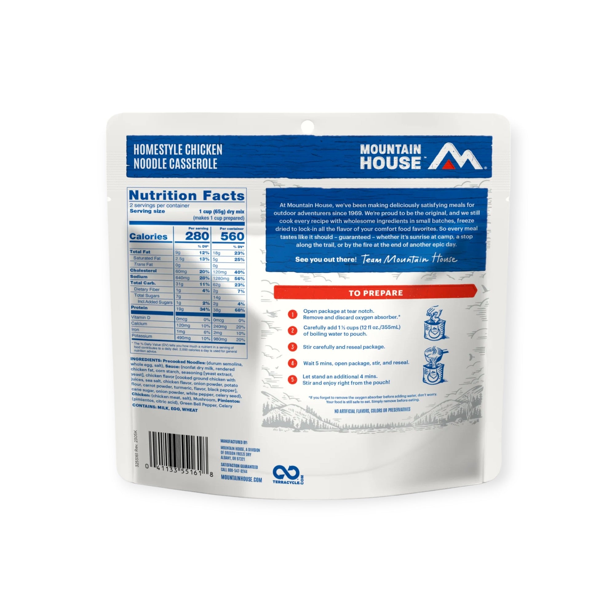 Mountain House Homestyle Chicken Noodle Casserole Freeze-Dried Meal - FERAL