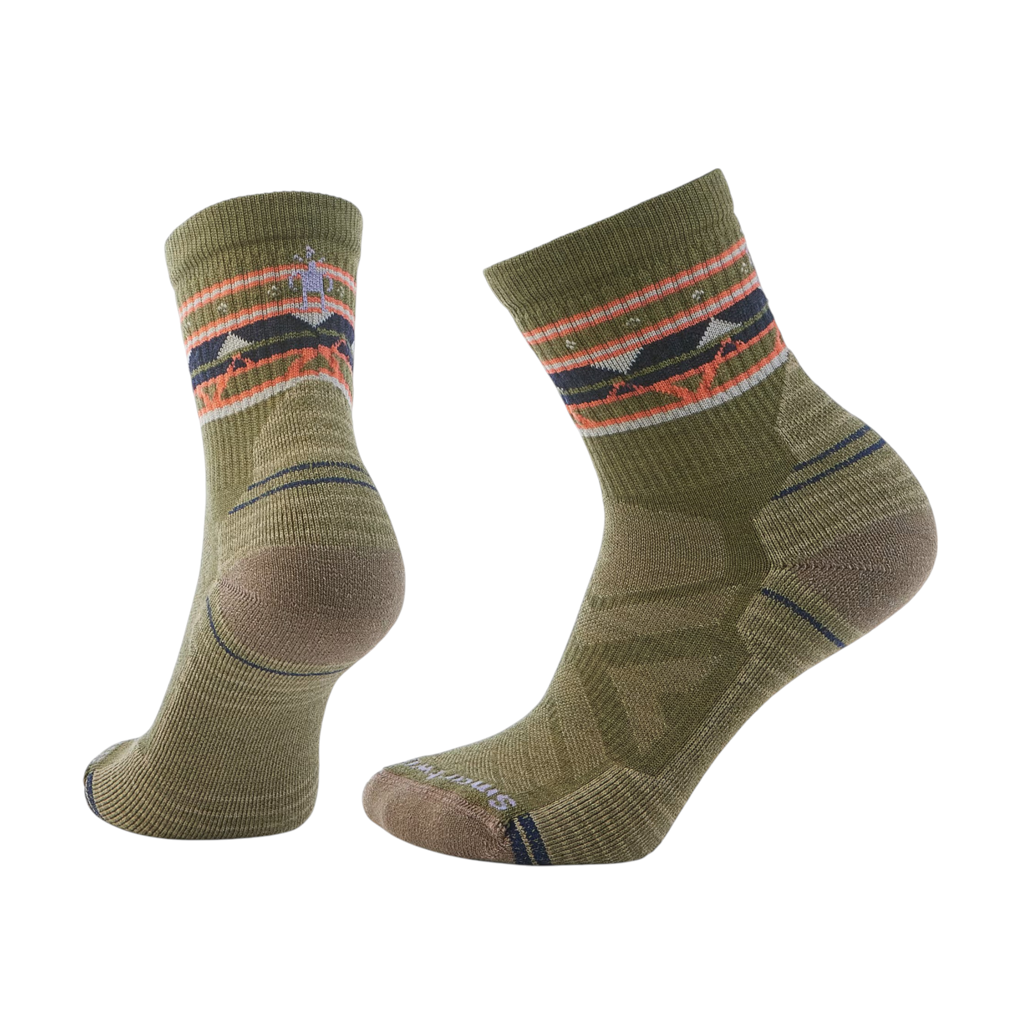 Smartwool Women's Hike Light Cushion Zig Zag Valley Mid Crew Socks - FERAL