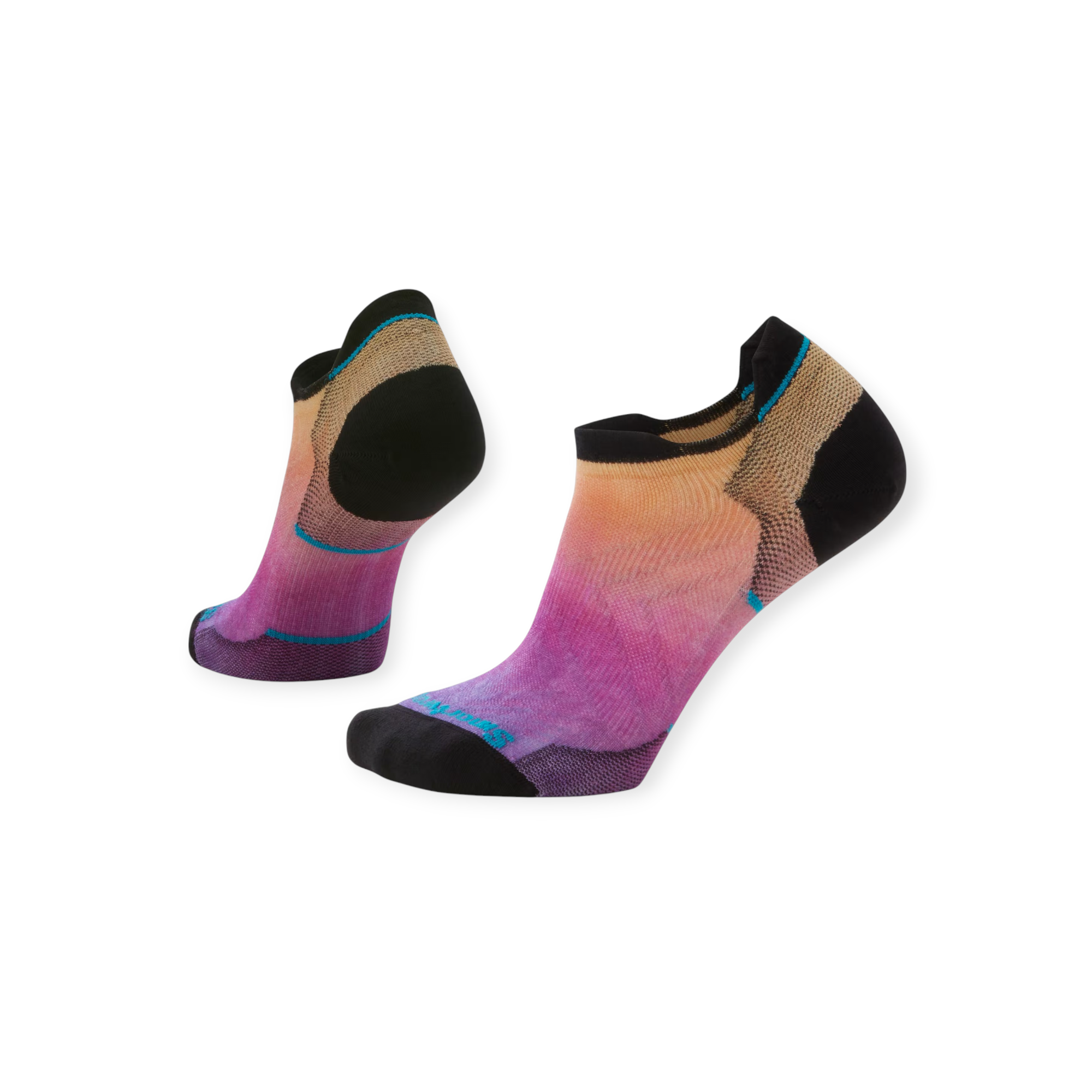 Smartwool Women's Run Zero Cushion Ombre Print Low Ankle Socks - FERAL