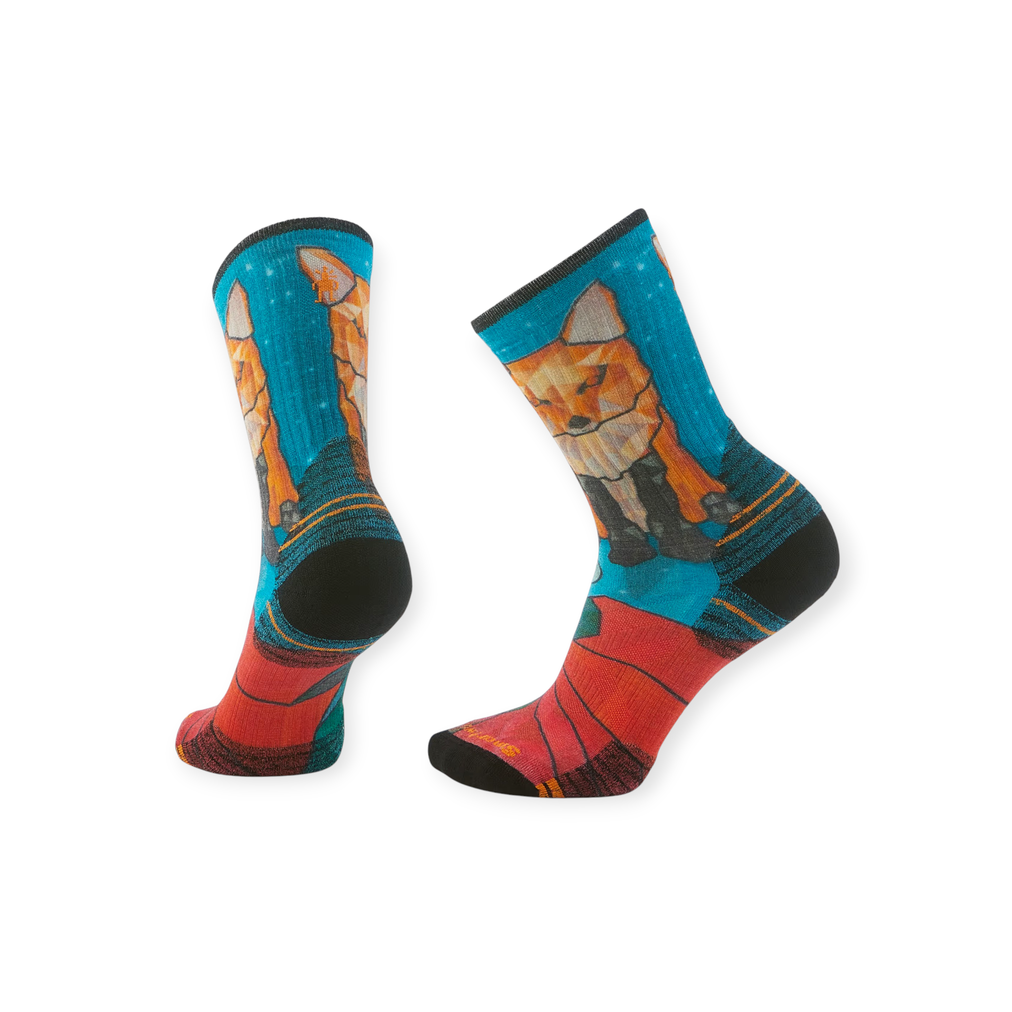 Smartwool Women's Hike Targeted Cushion Geo Fox Print Crew Socks - FERAL