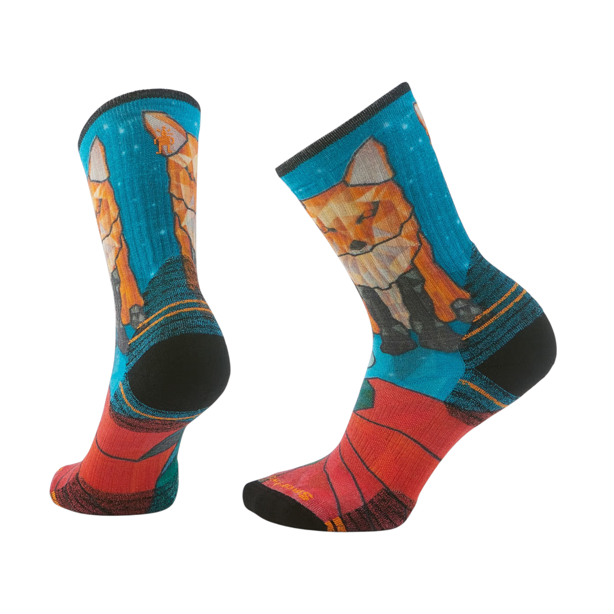 Smartwool Women's Hike Targeted Cushion Geo Fox Print Crew Socks - FERAL
