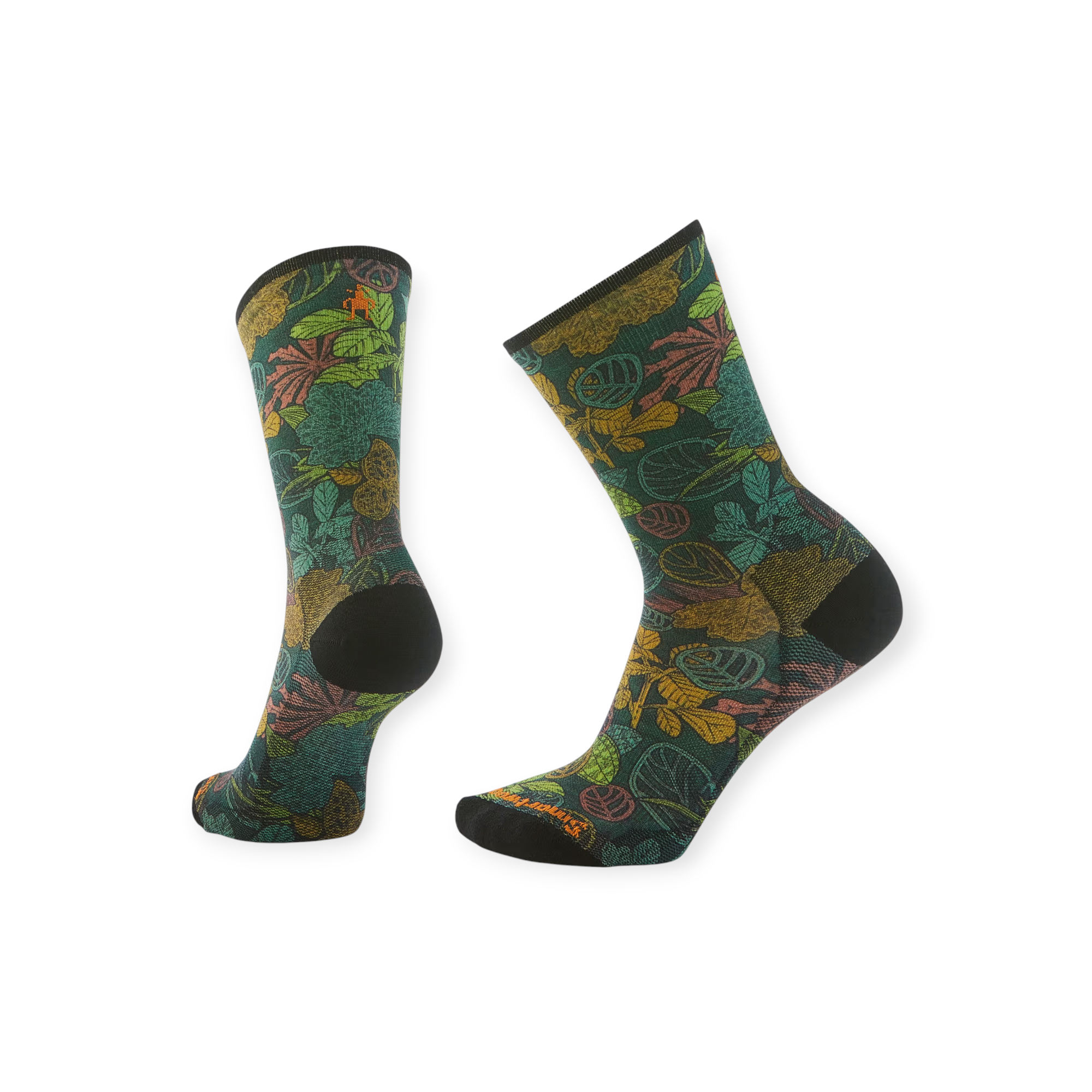 Smartwool Bike Zero Cushion Aloha Forest Print Crew Socks - FERAL