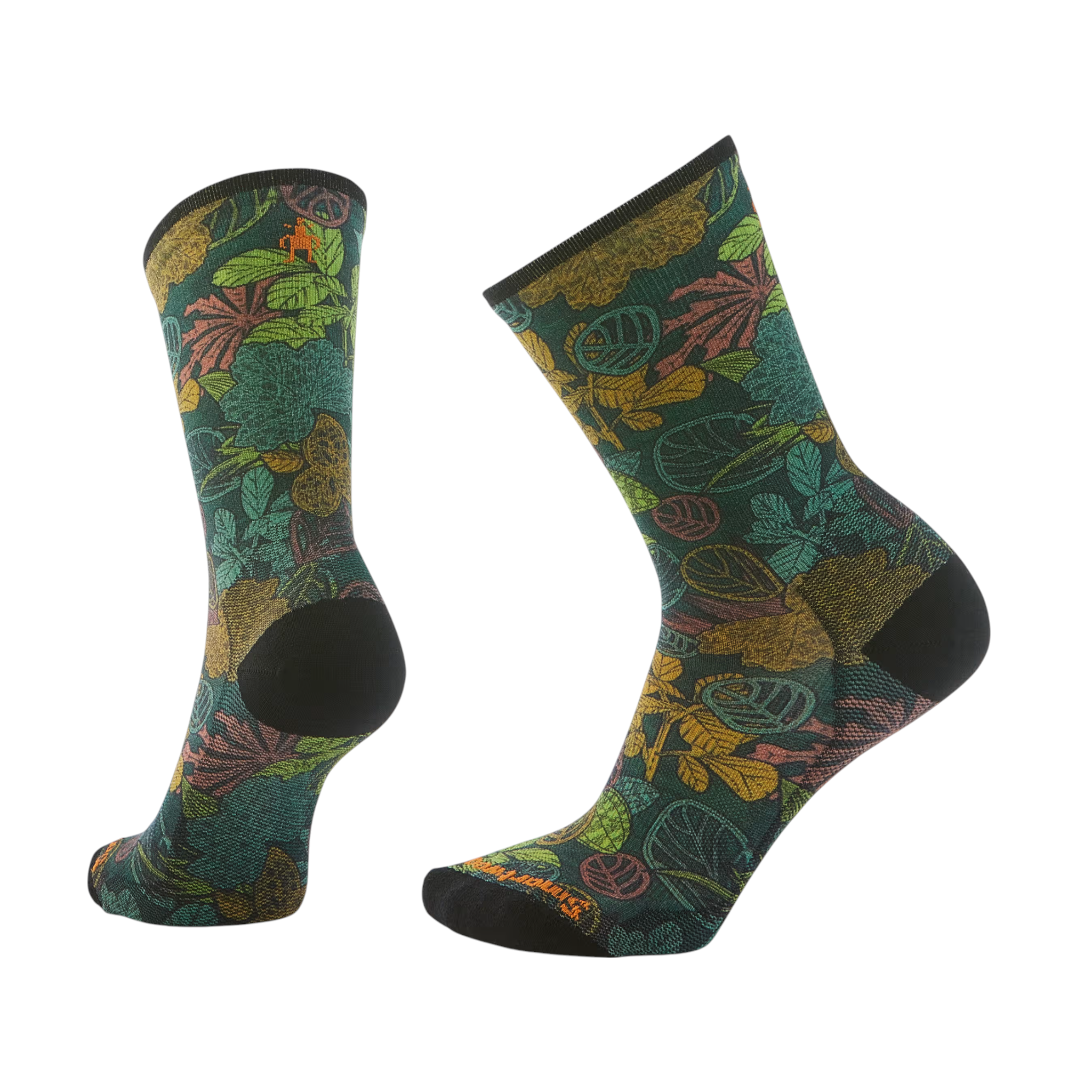 Smartwool Bike Zero Cushion Aloha Forest Print Crew Socks - FERAL