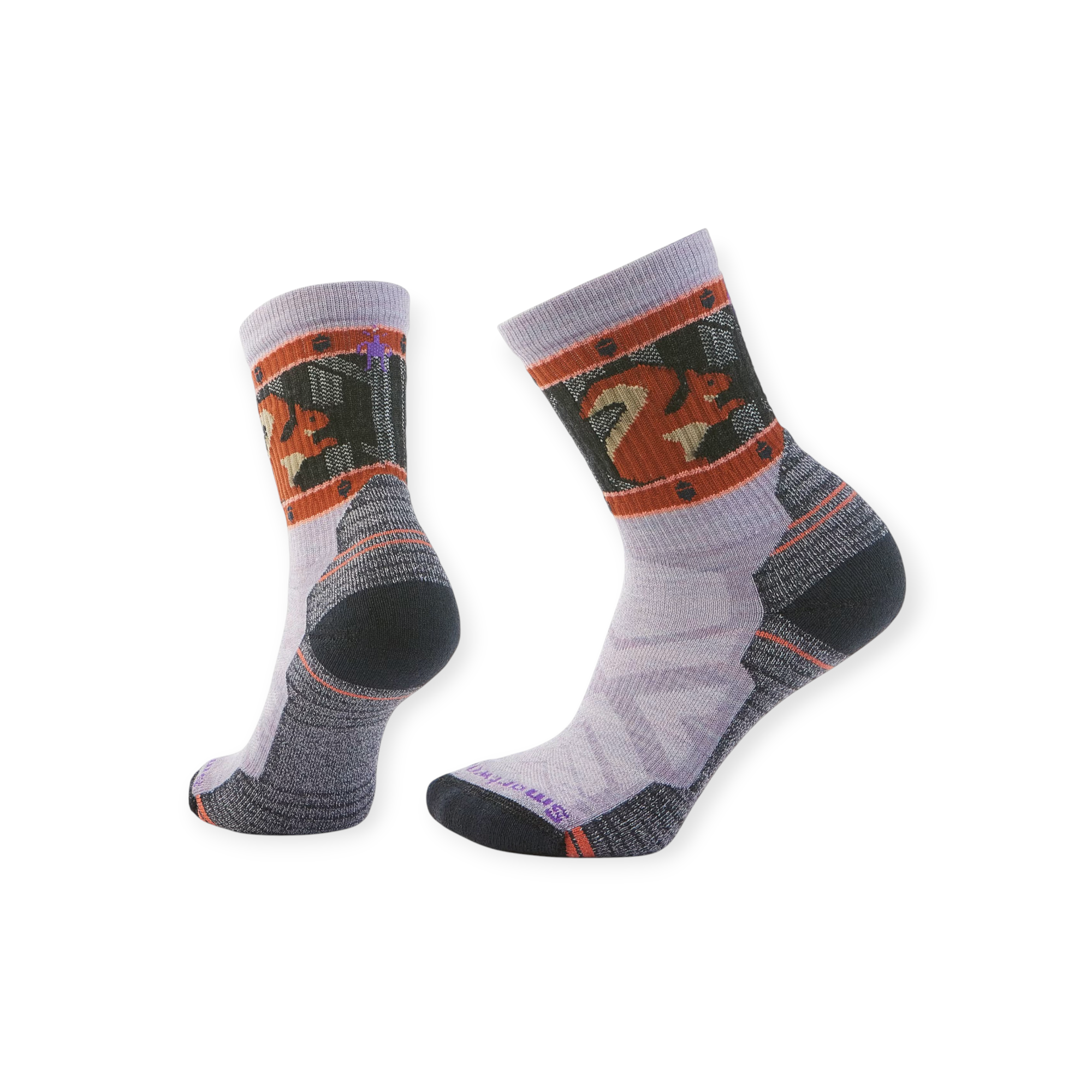 Smartwool Women's Hike Light Cushion Squirrely Print Crew Socks - FERAL